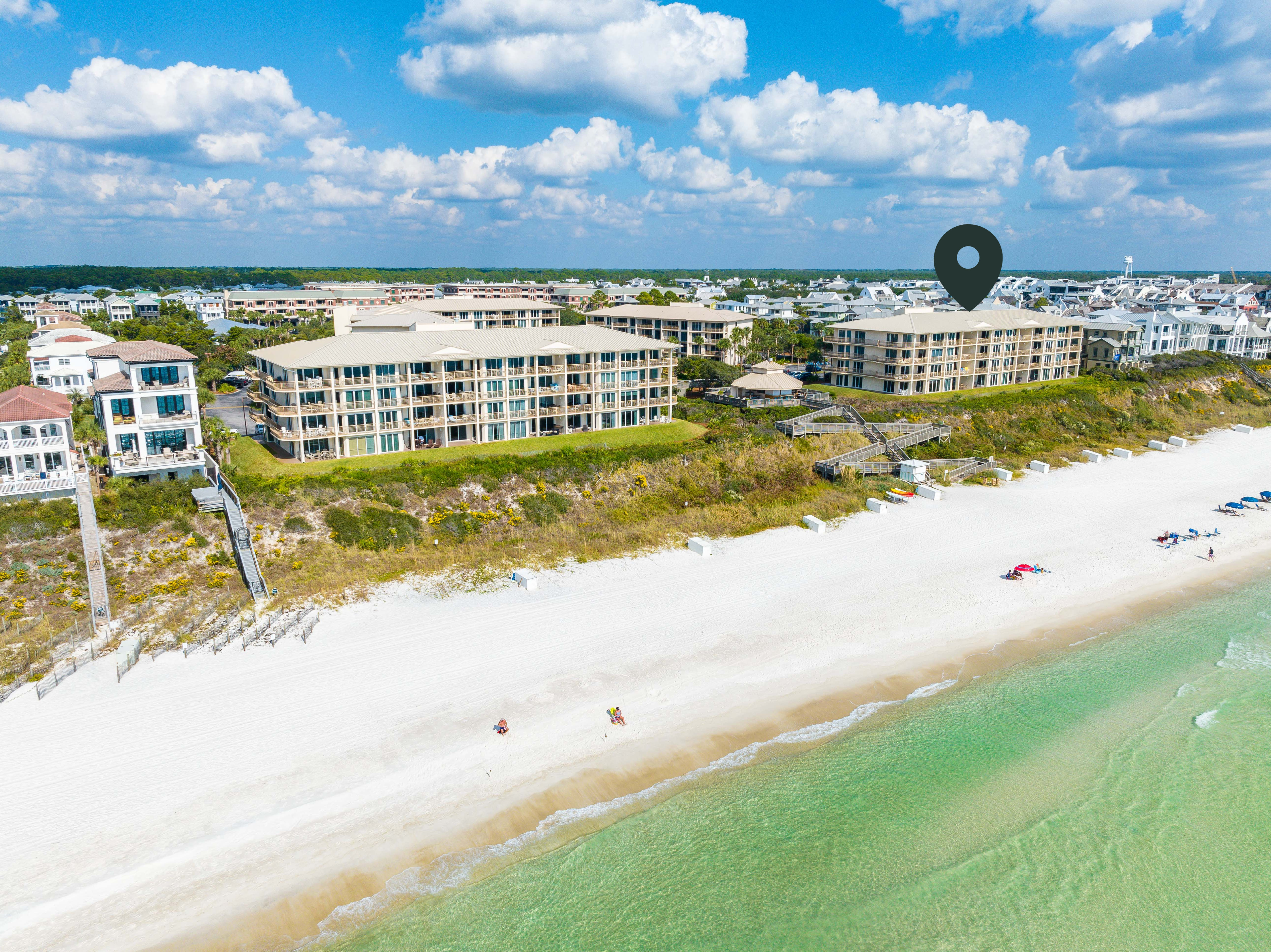 Aerial View -Steps from the Beach!