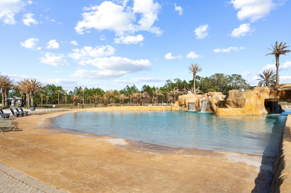 8 The Wharf Oasis Pool Waterfall and Sun Lounge Area