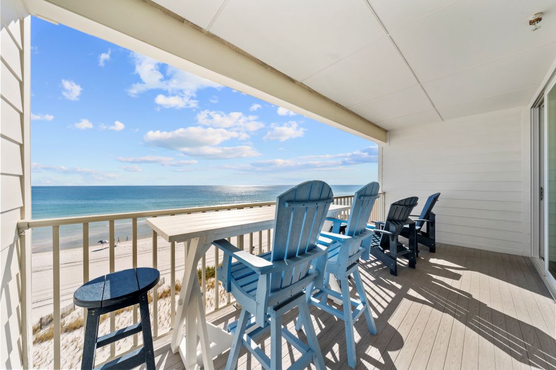 Relax on your private balcony with stunning ocean views. Comfortable seating awaits while you sip morning coffee or watch the sunset over pristine beaches.