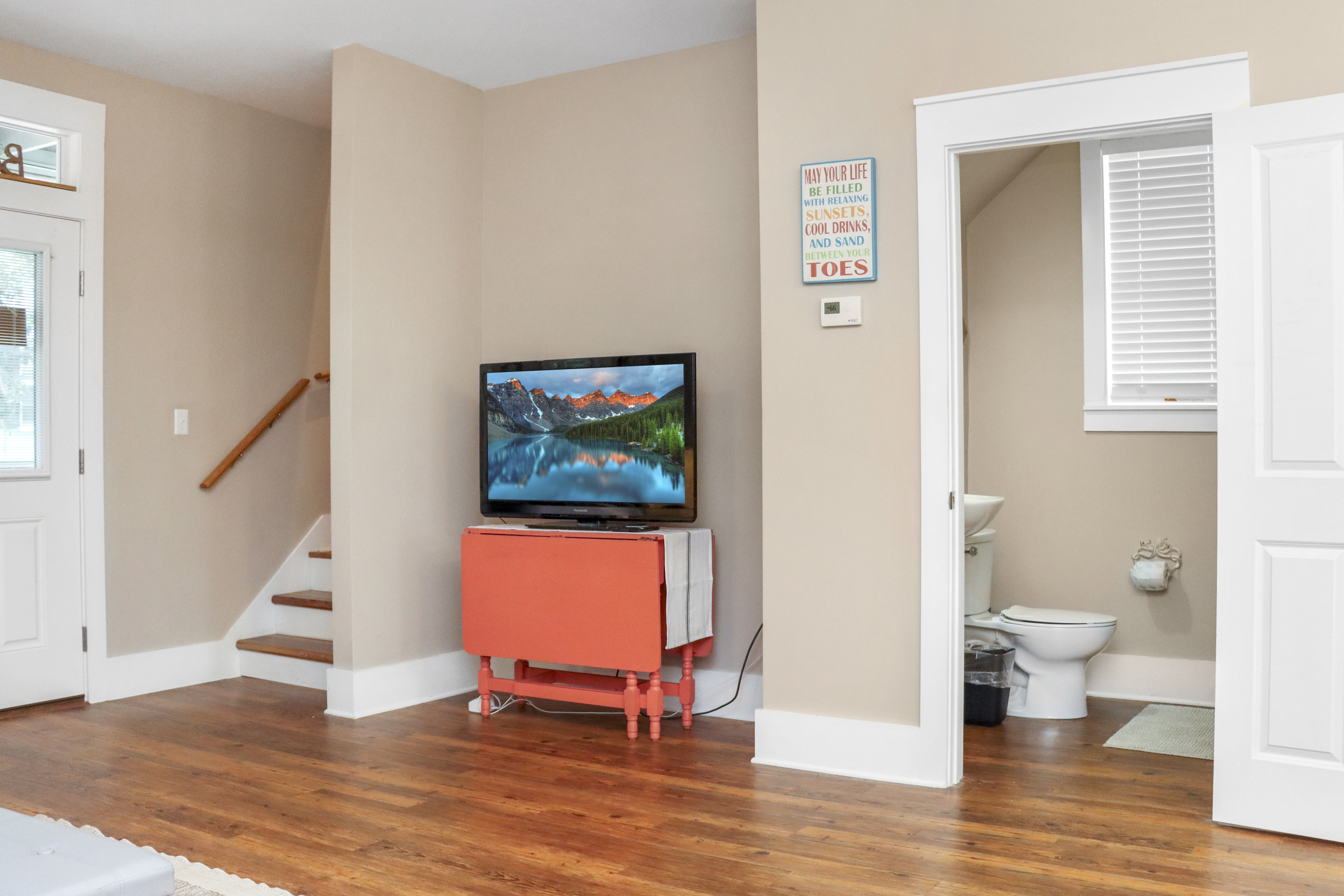 Downstairs with Half Bathroom