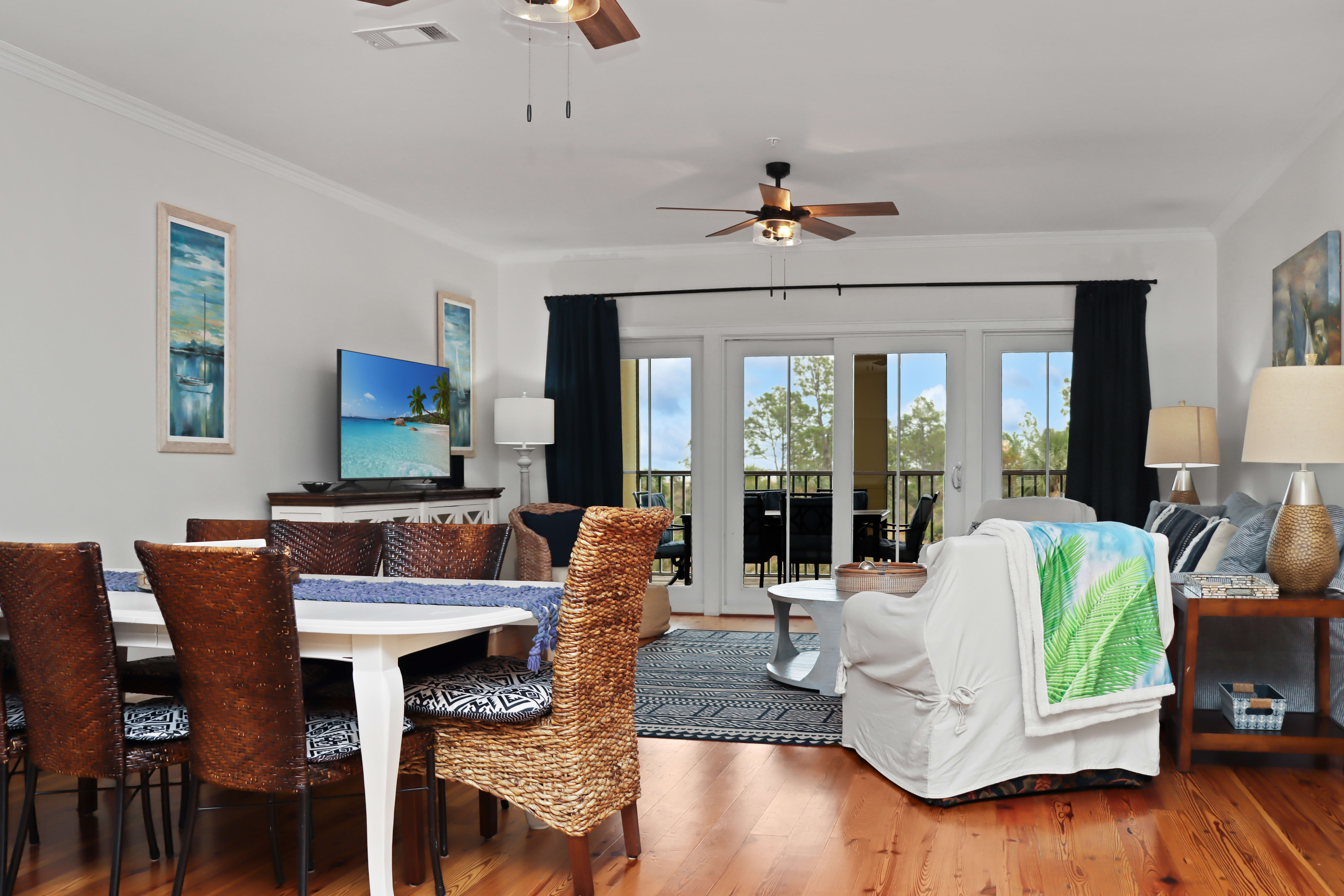 Living Area with Beach Front Deck