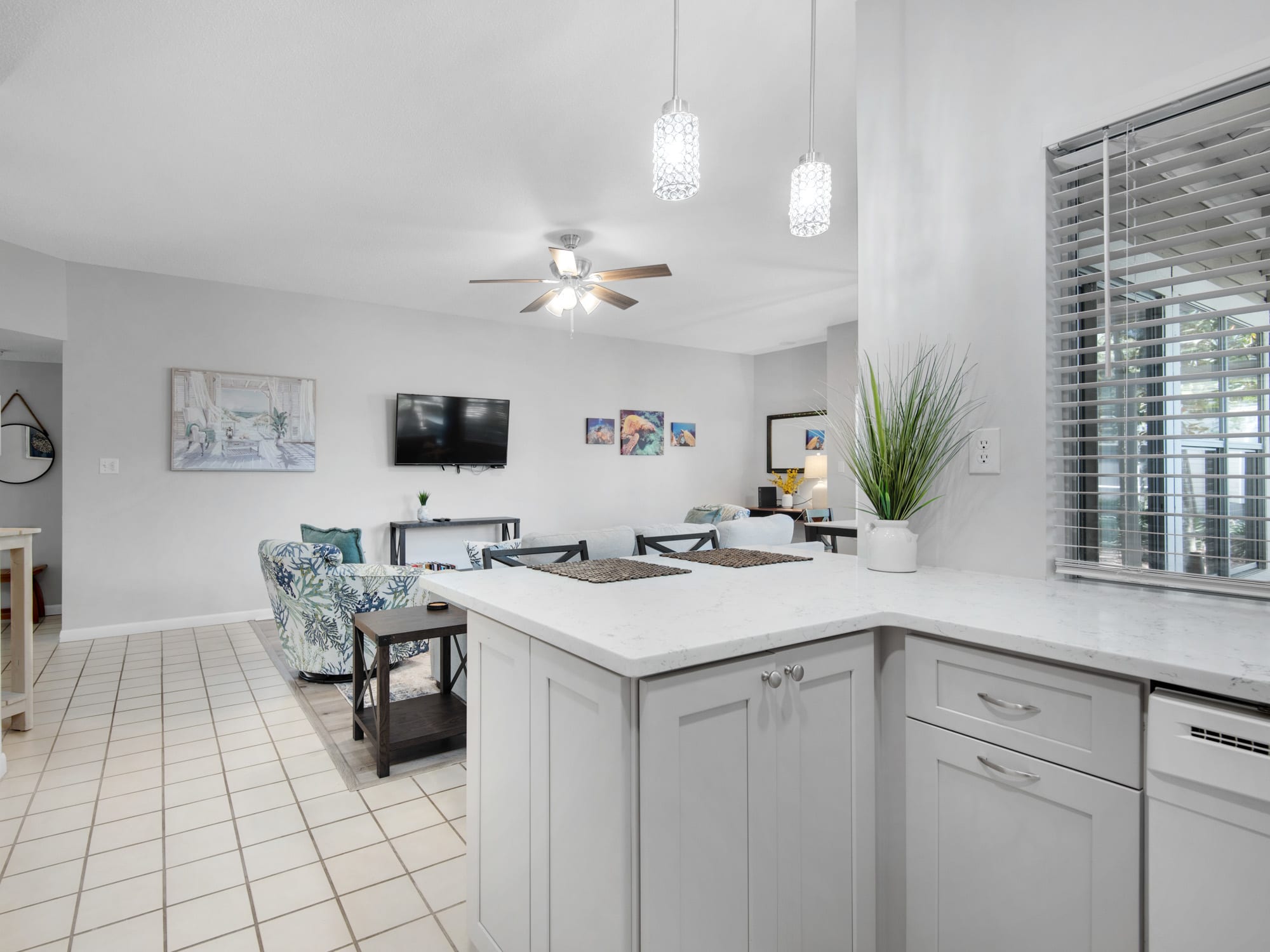 View of Living Area from Kitchen