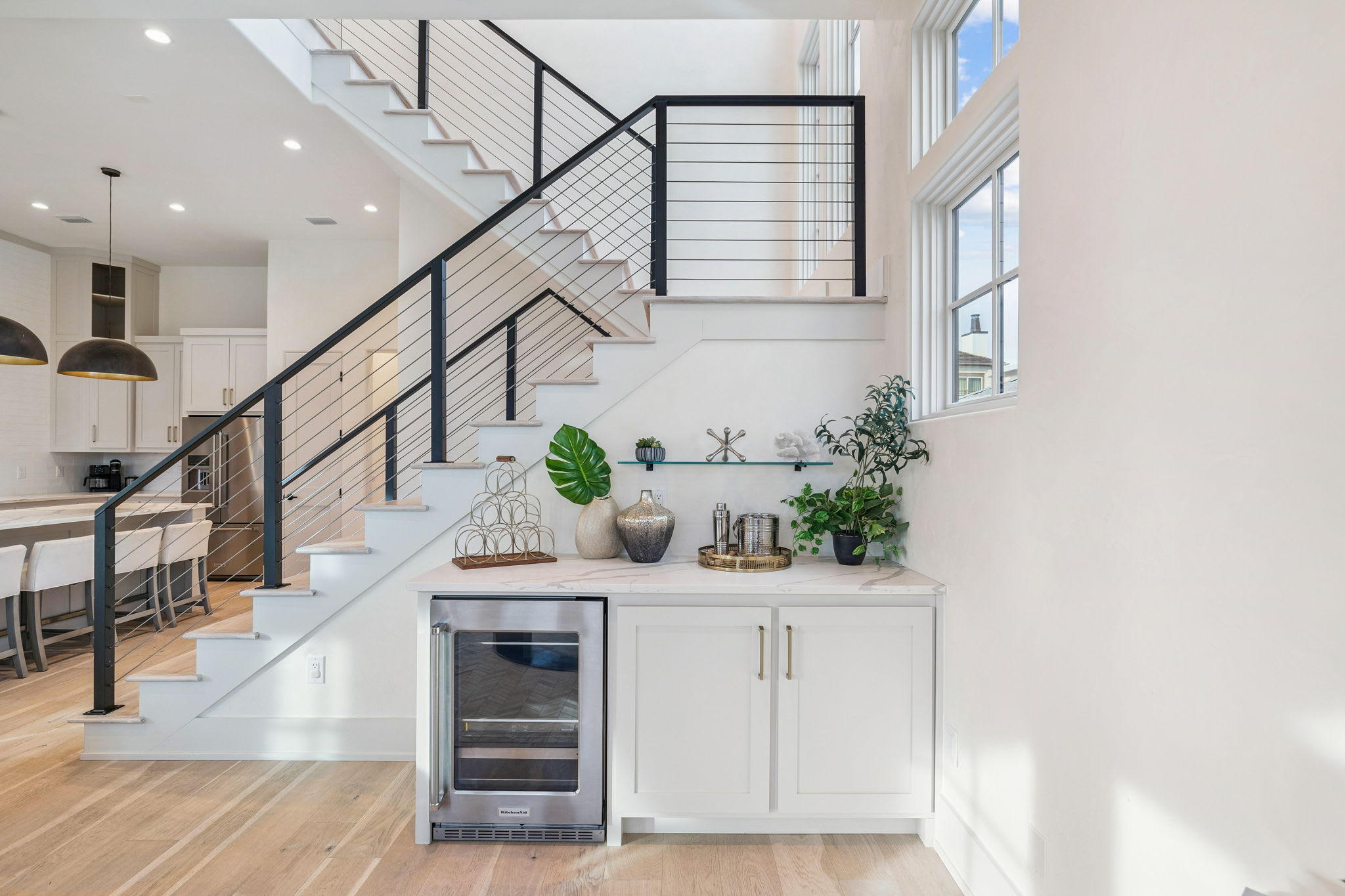 Conveniently Located Bar Area - Featuring a Wine Fridge!