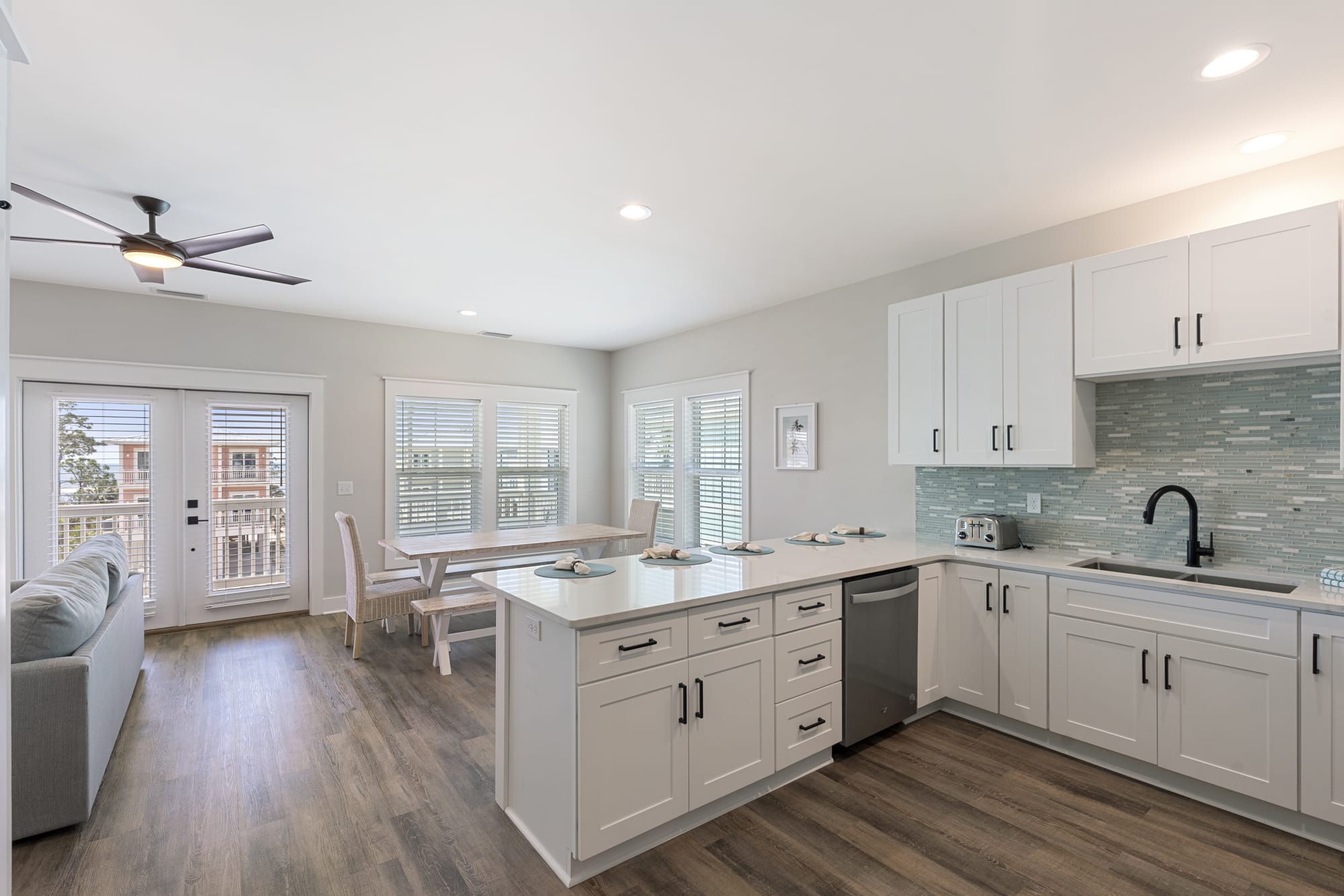 Beach views from kitchen