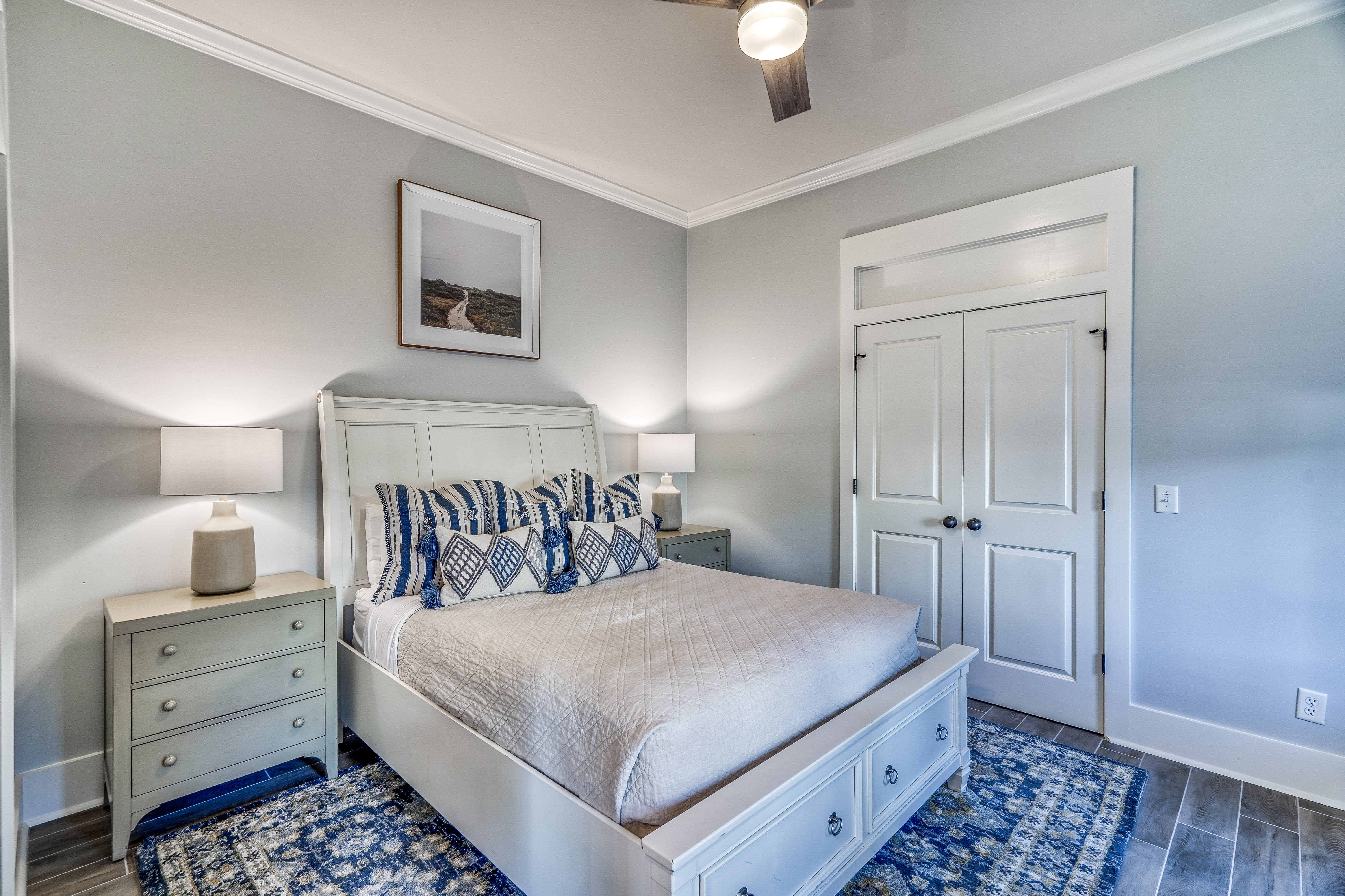 1st Floor Guest Bedroom - Furnished with a Queen Size Bed