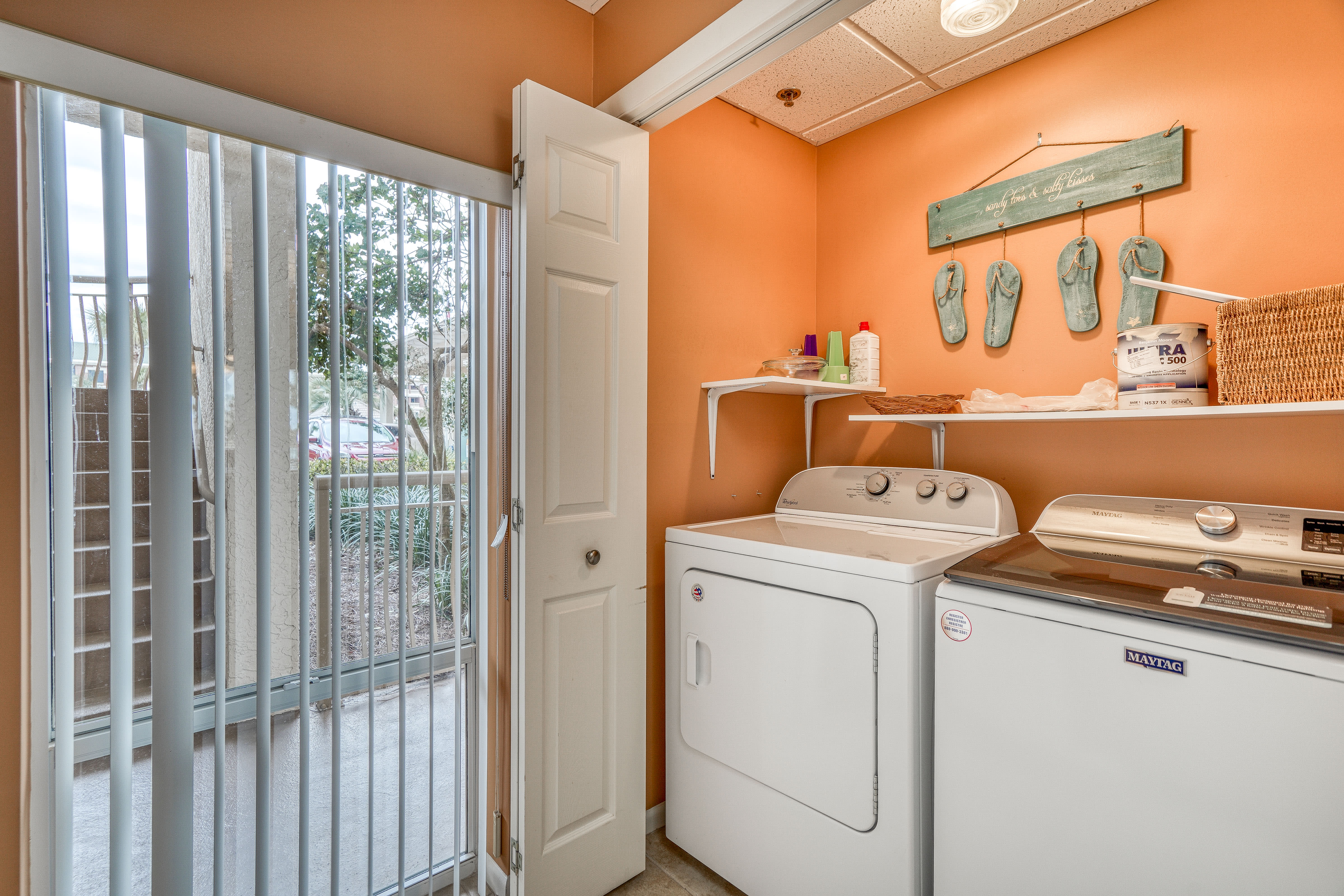 Full-Size Washer & Dryer off Kitchen
