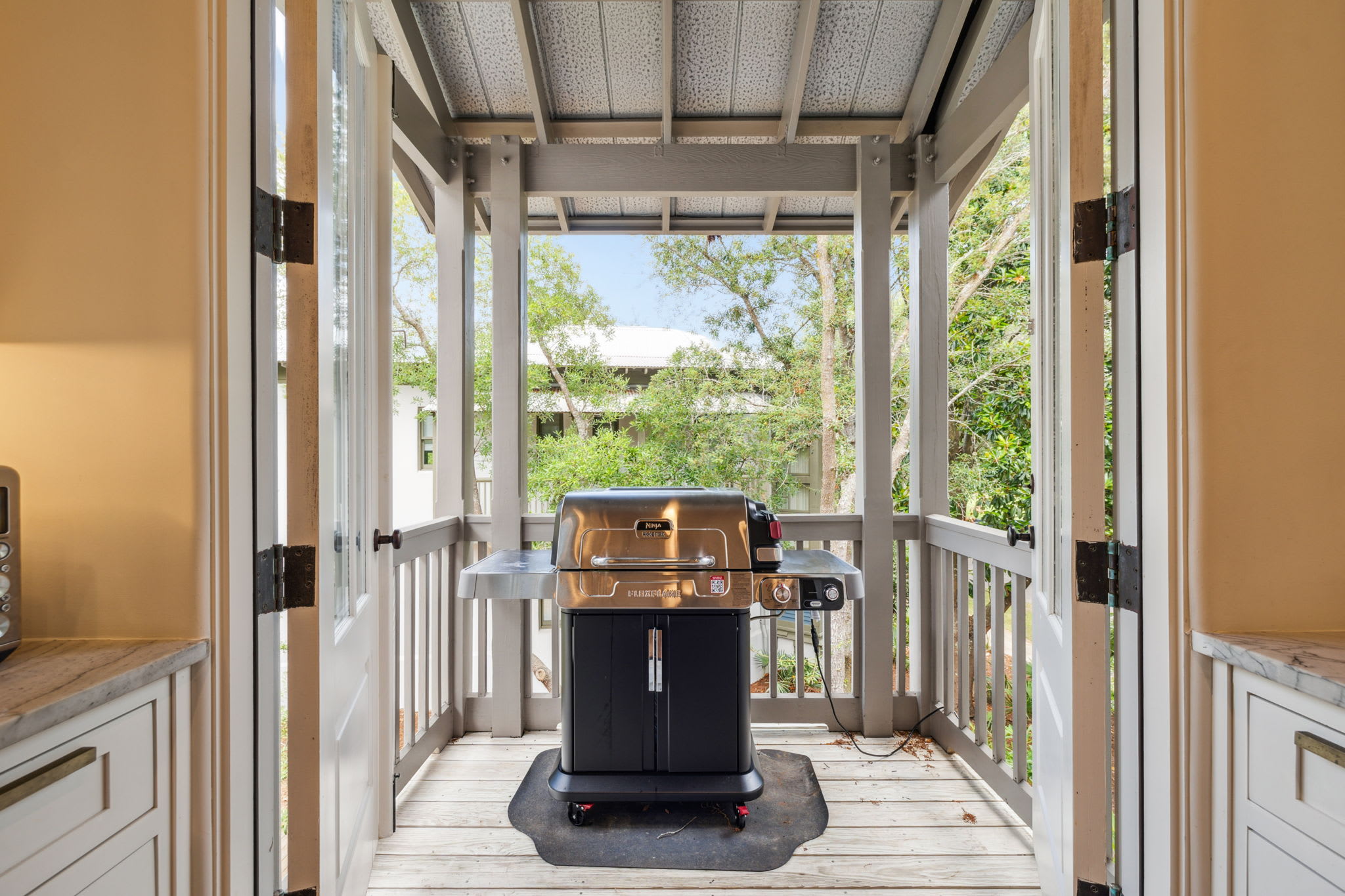 Conveniently Located Grilling Area Off the Kitchen