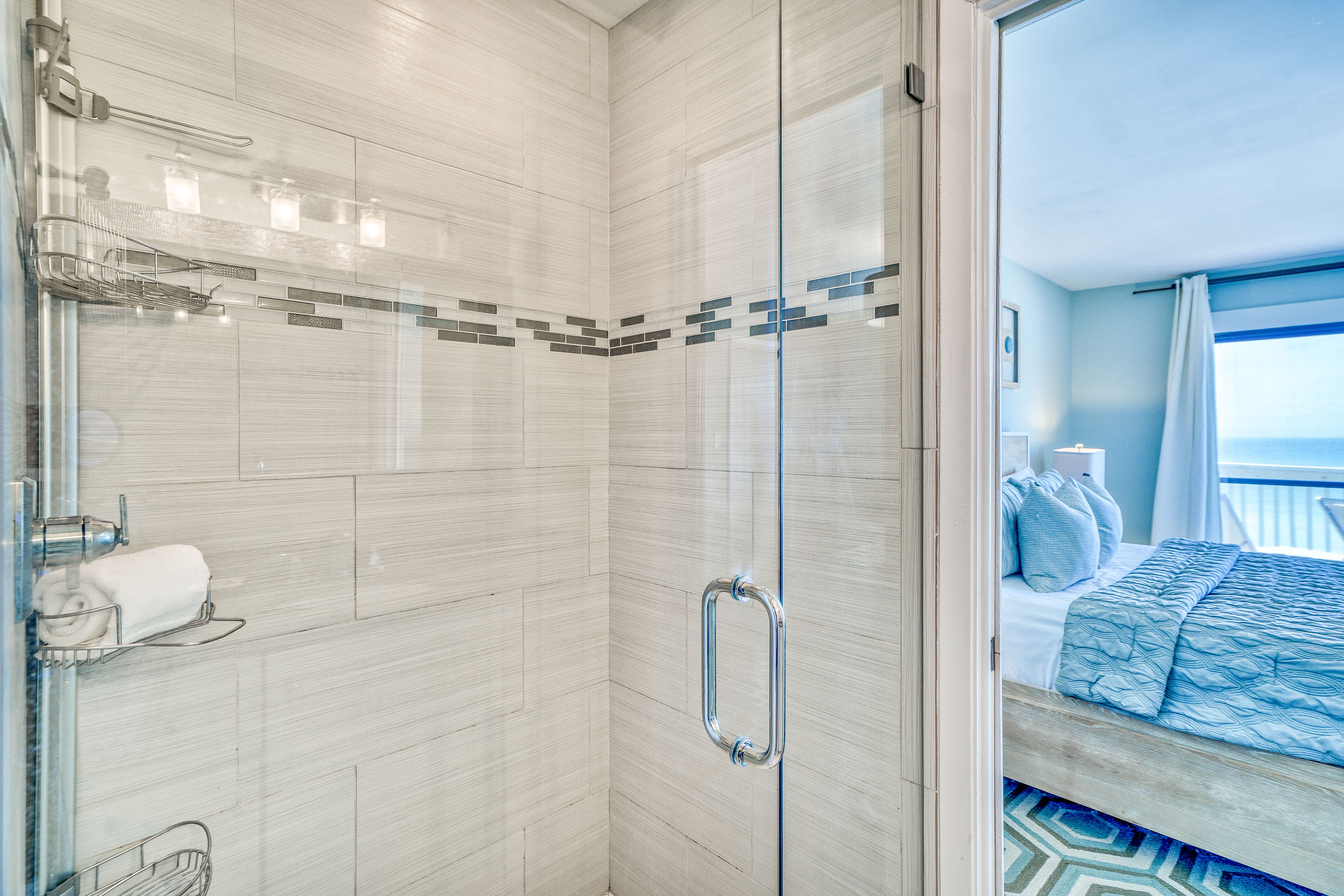 Glass Enclosed Shower