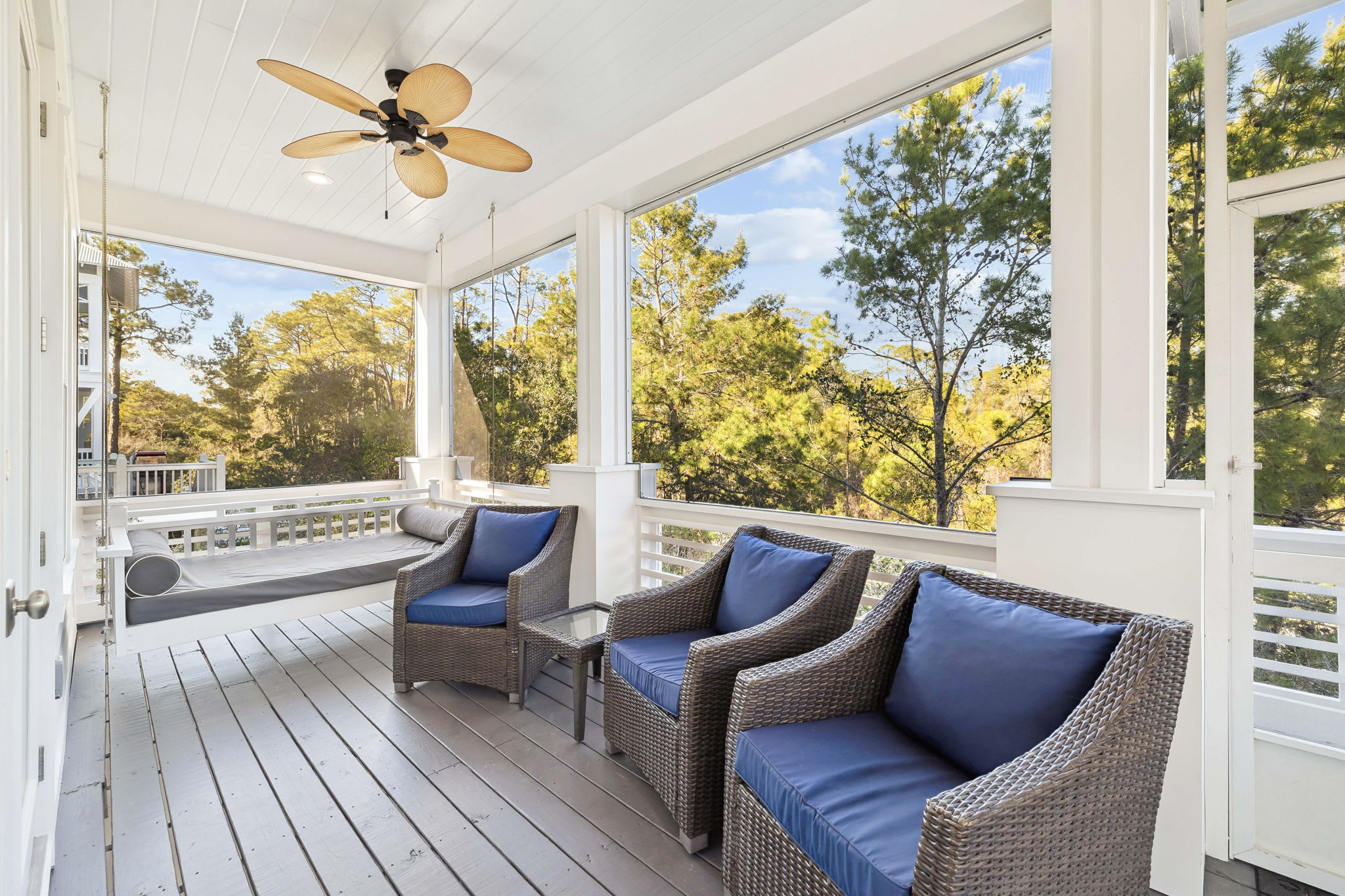 Enjoy Evening Cocktails On the Back Porch or Take a Swing on the Daybed