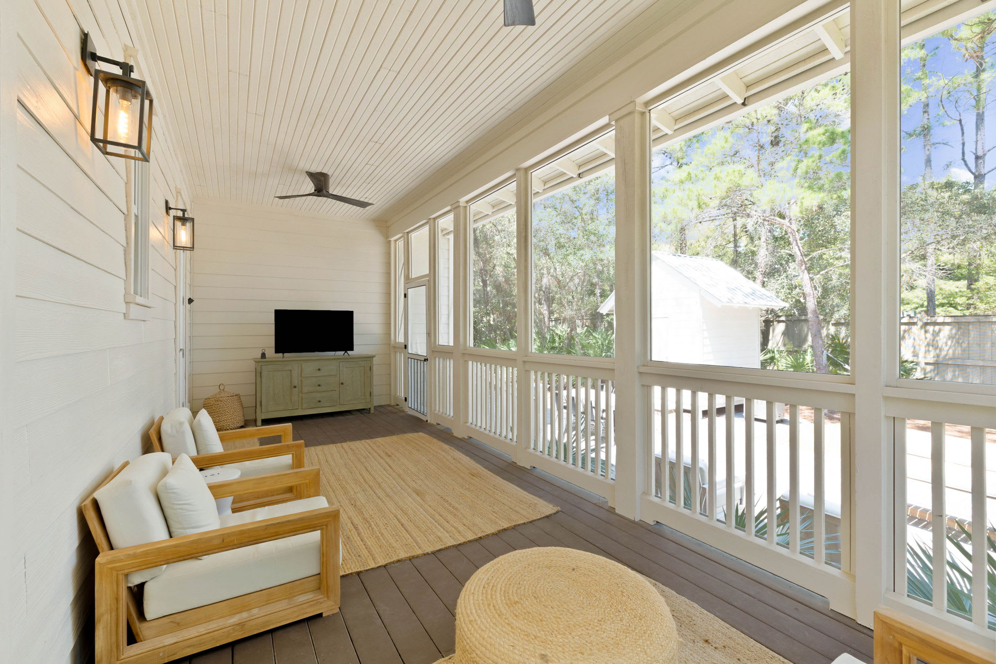 Enjoy a Flat-Screen TV & Cozy Seating!