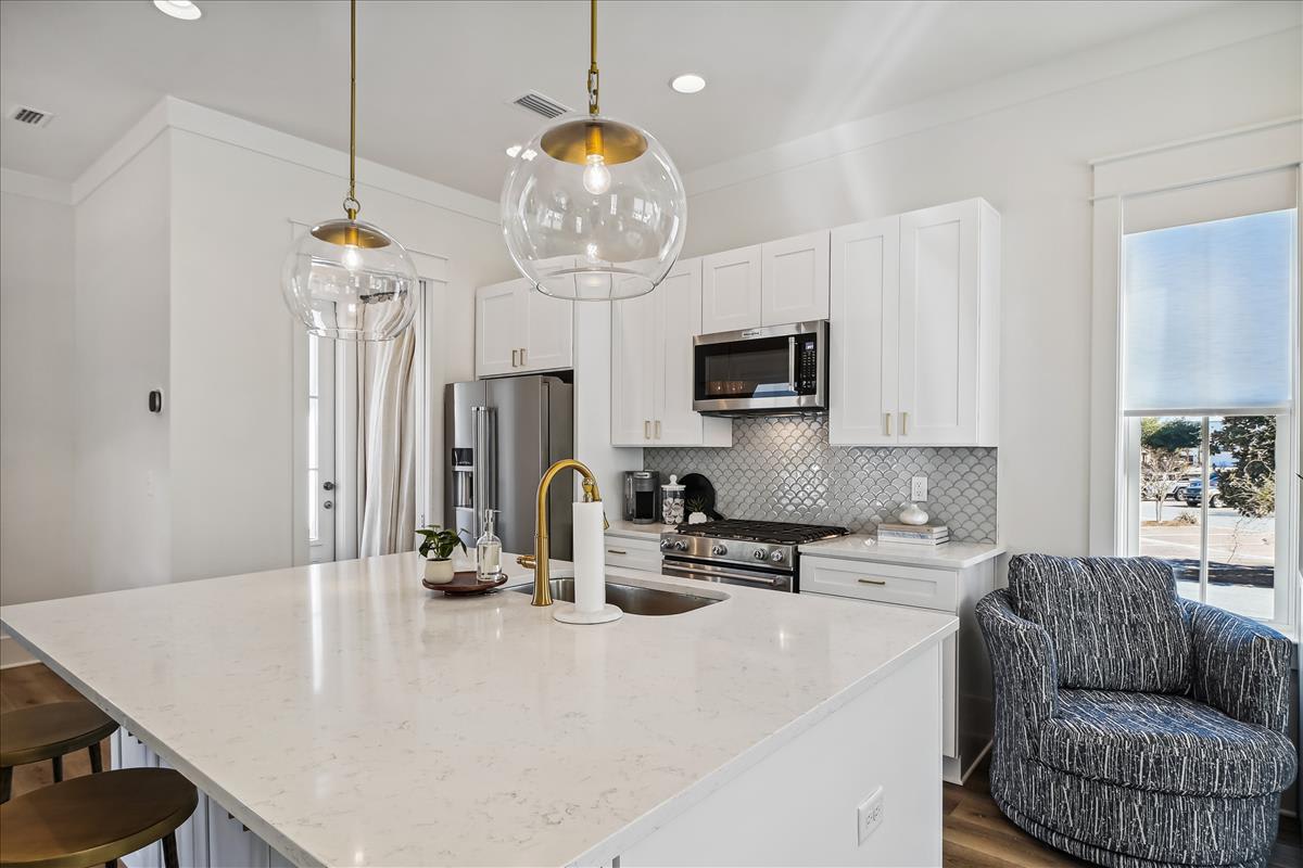 Large Kitchen Island with Seating for 3!