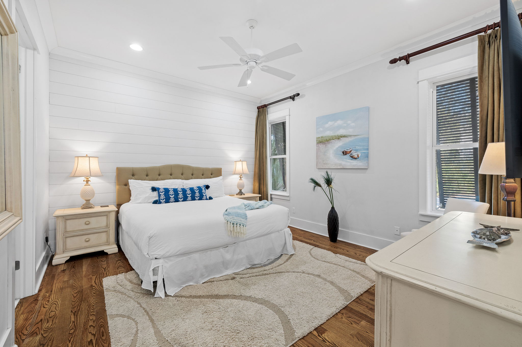 1st Floor Primary Suite - Equipped with a Large Flat Screen TV