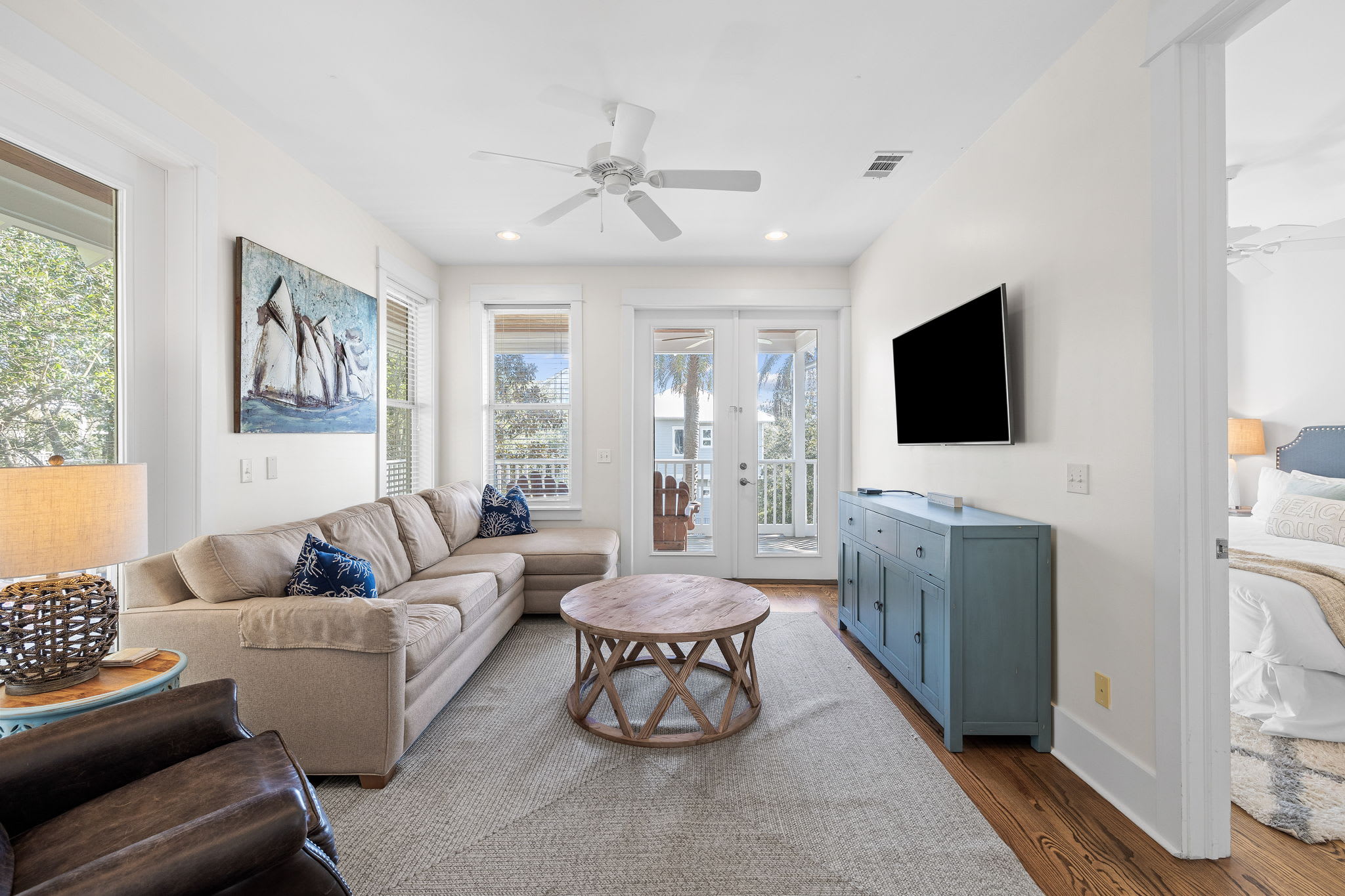 2nd Floor Living Area - Equipped with a Flat Screen TV