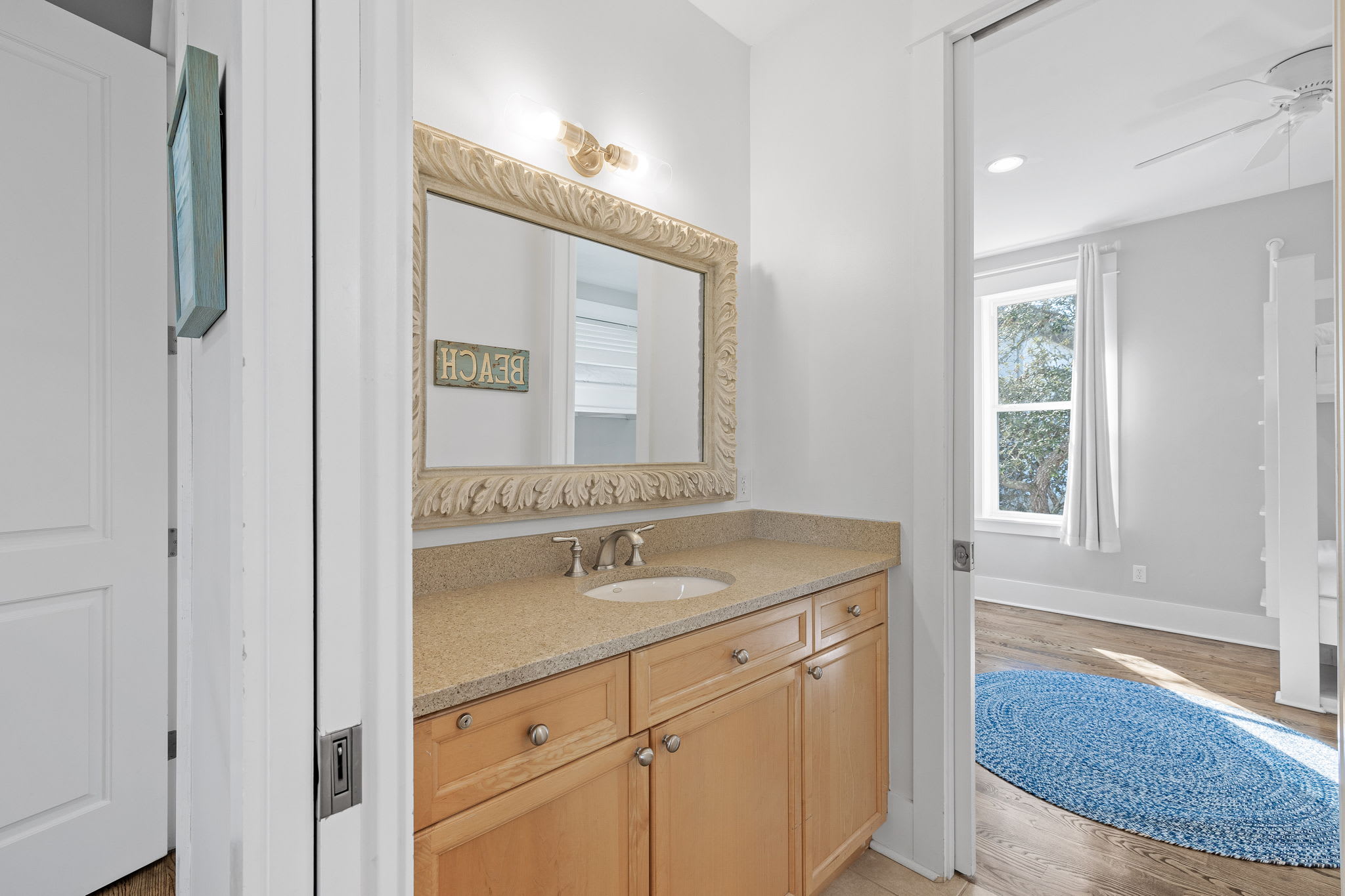 2nd Floor Jack and Jill Bathroom - Equipped with a Tub/Shower Combination