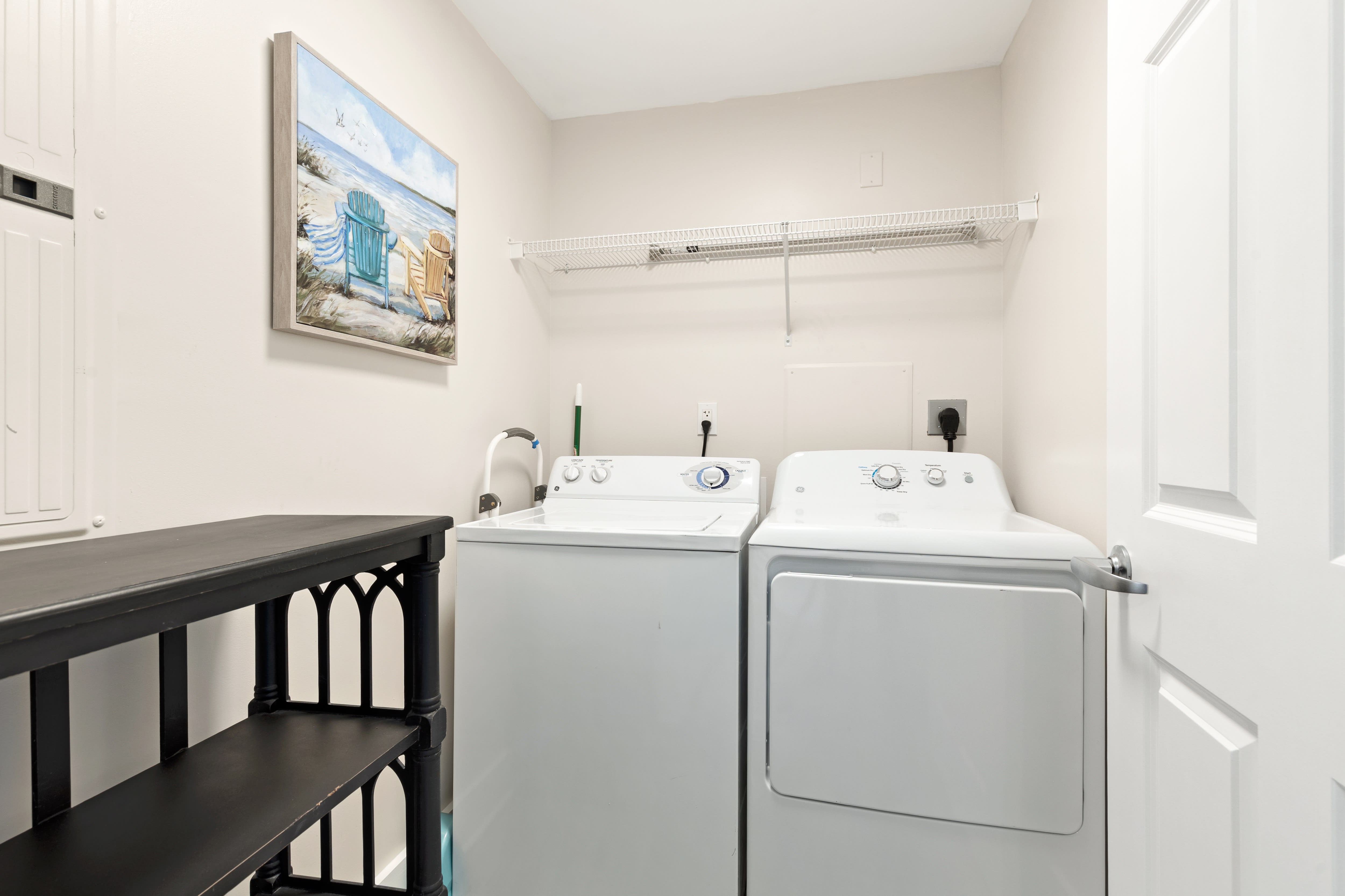 Your dedicated laundry room features full-size washer and dryer, making extended stays effortless and comfortable.