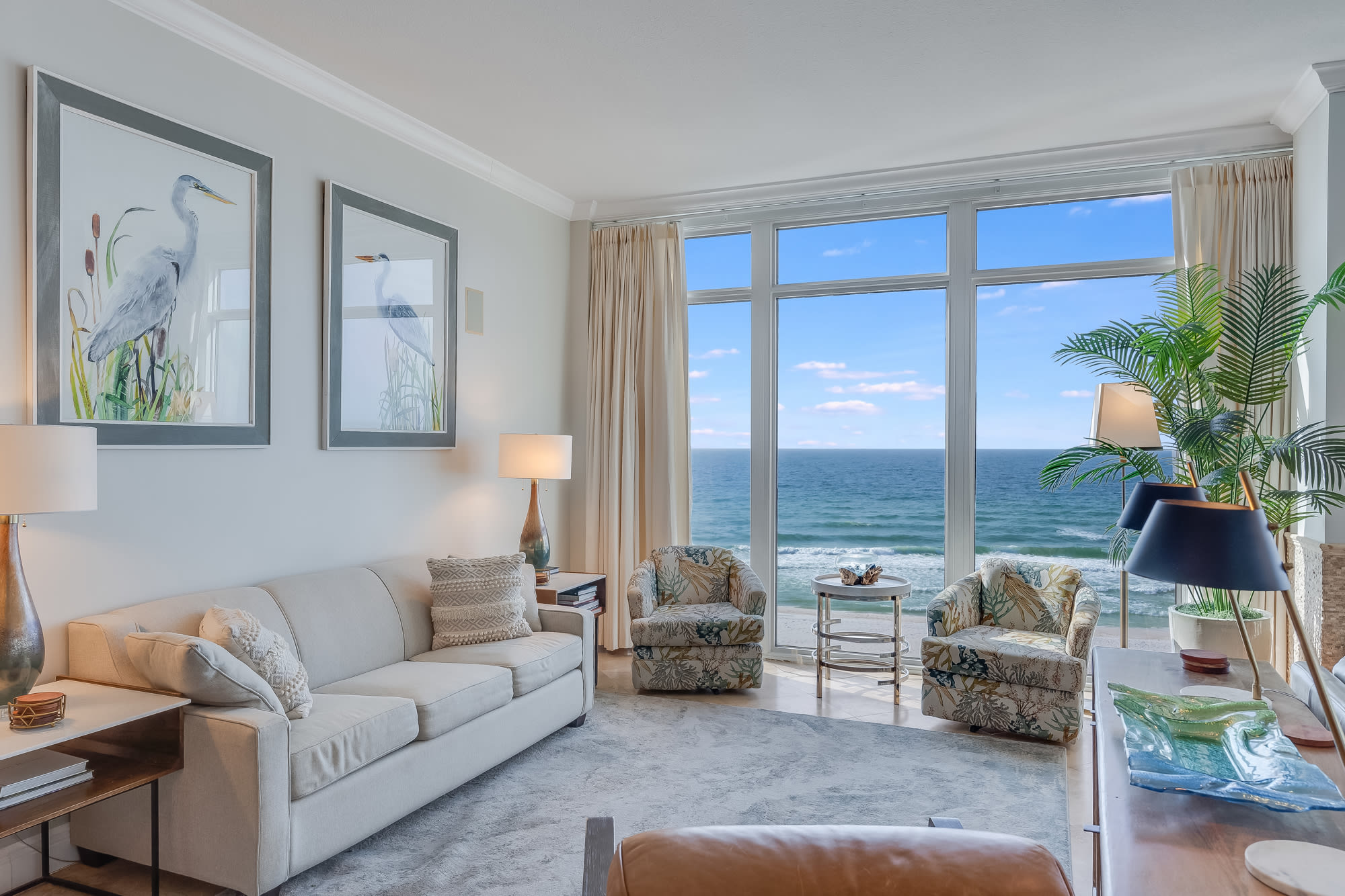 Elegant Coastal Living Space