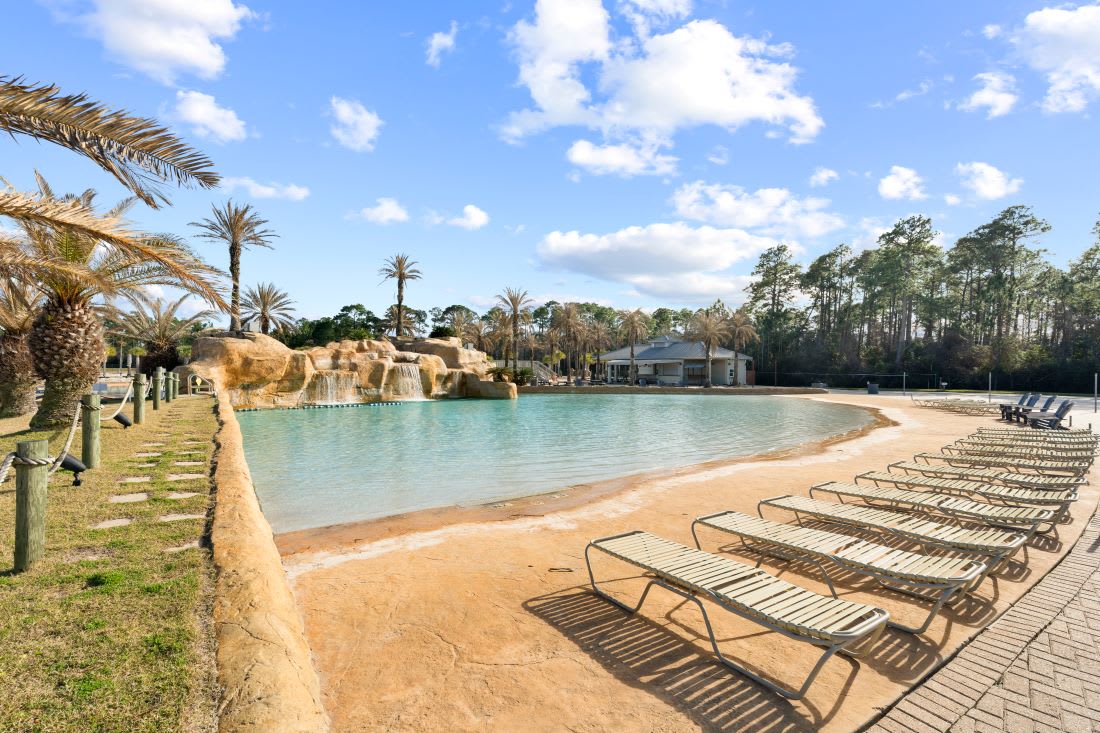 7 The Wharf Oasis Pool Waterfall and Sun Lounge Area