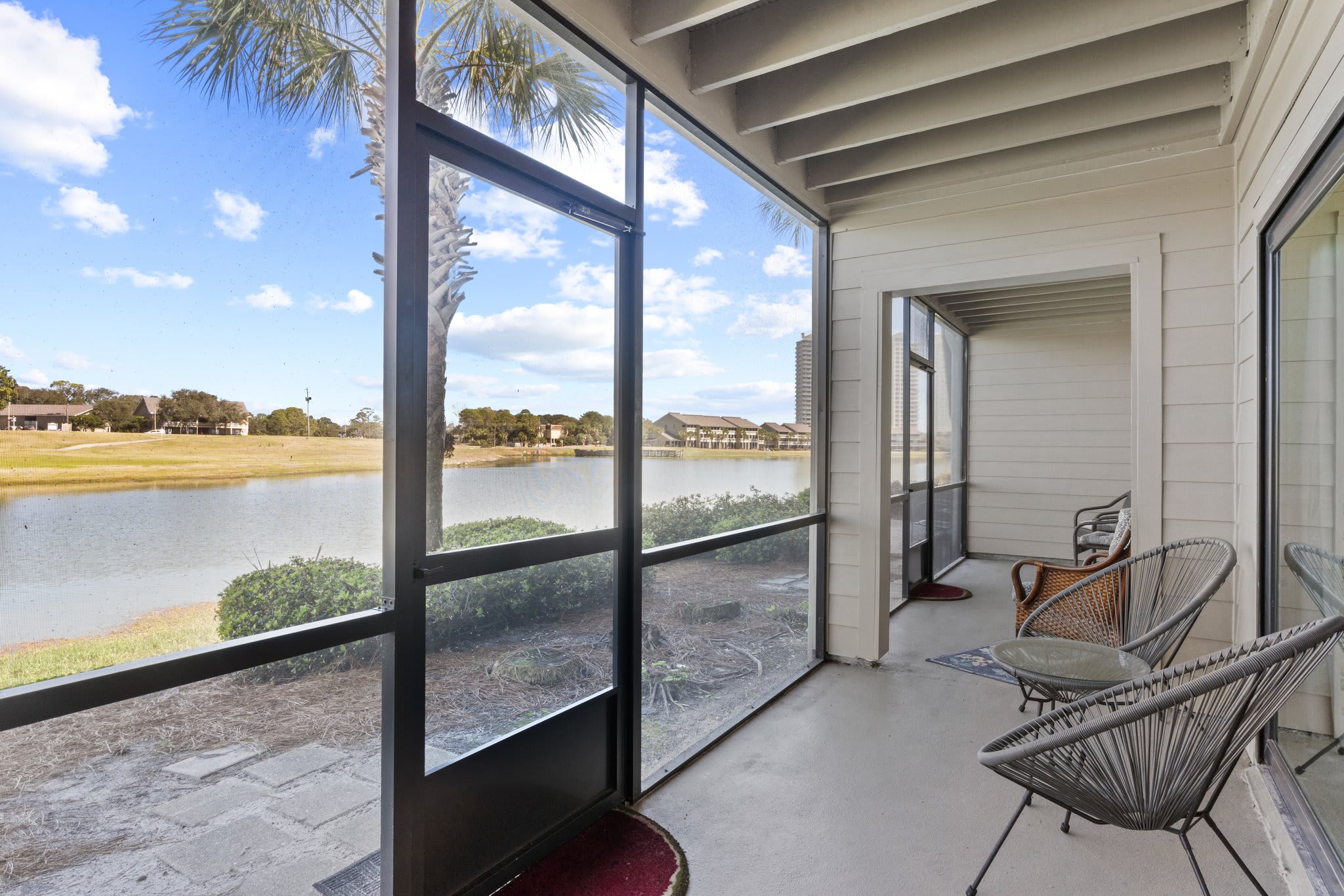 Golf course and lake views