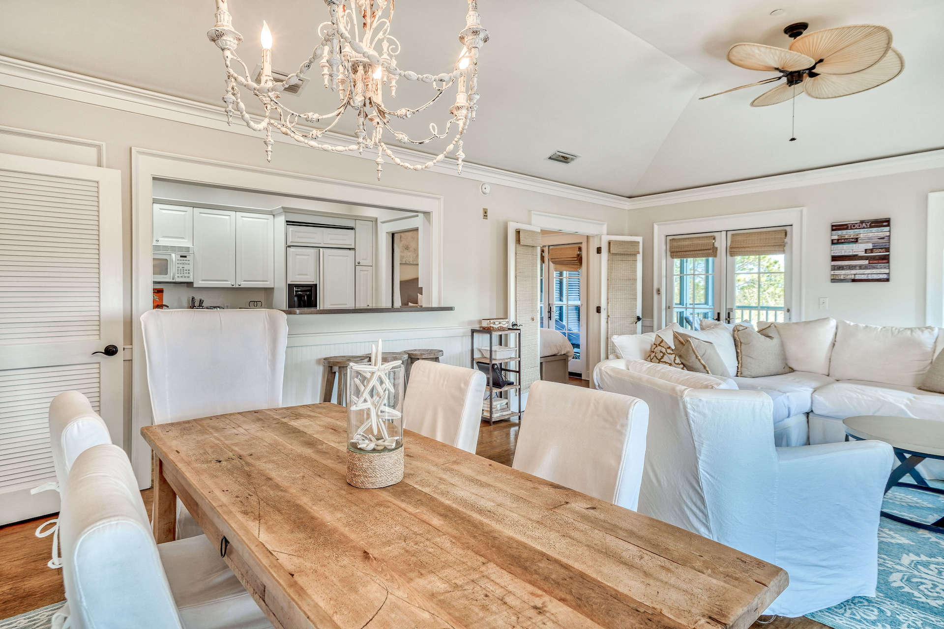 The open floor plan keeps everyone connected