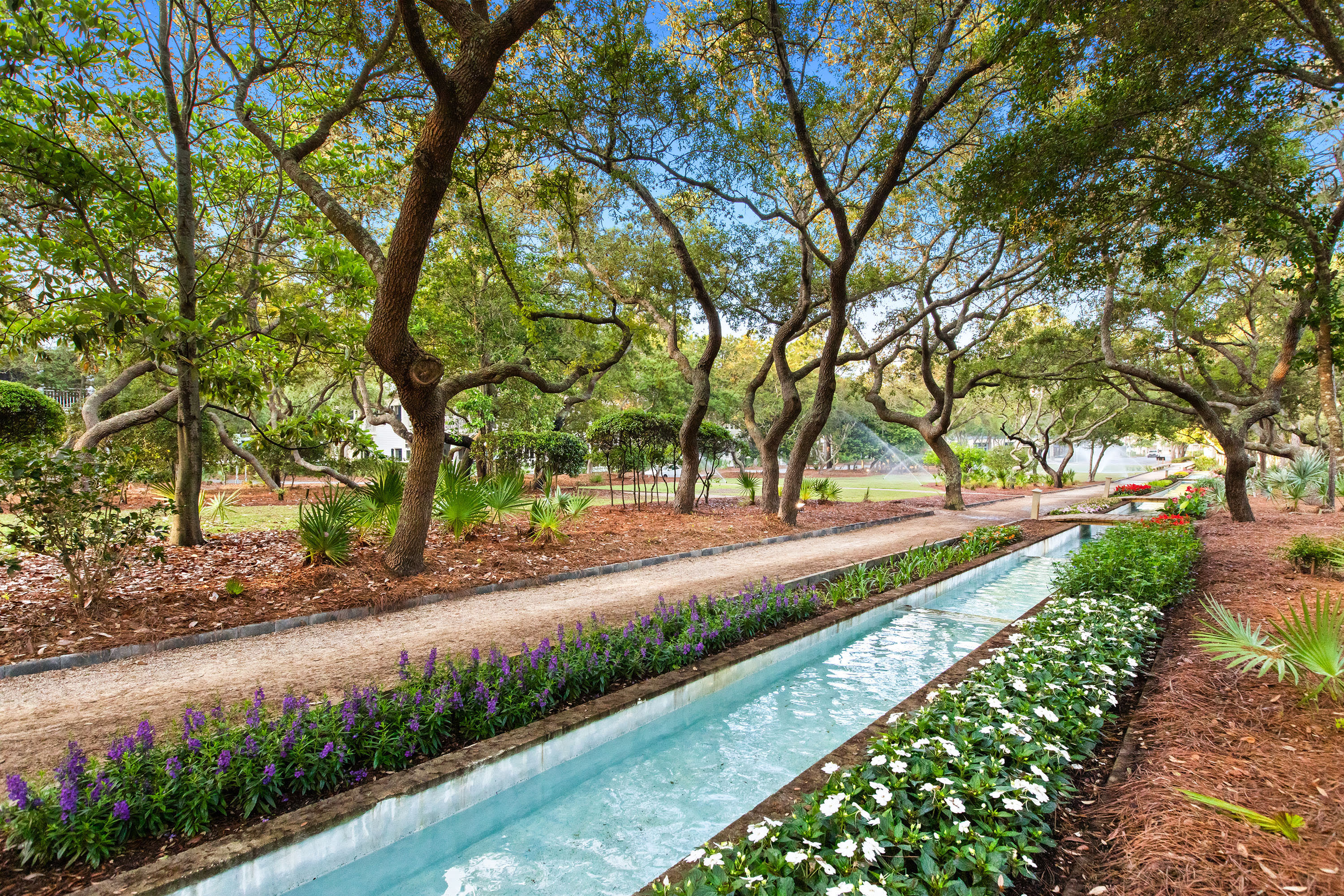 The condo overlooks Cerulean Park