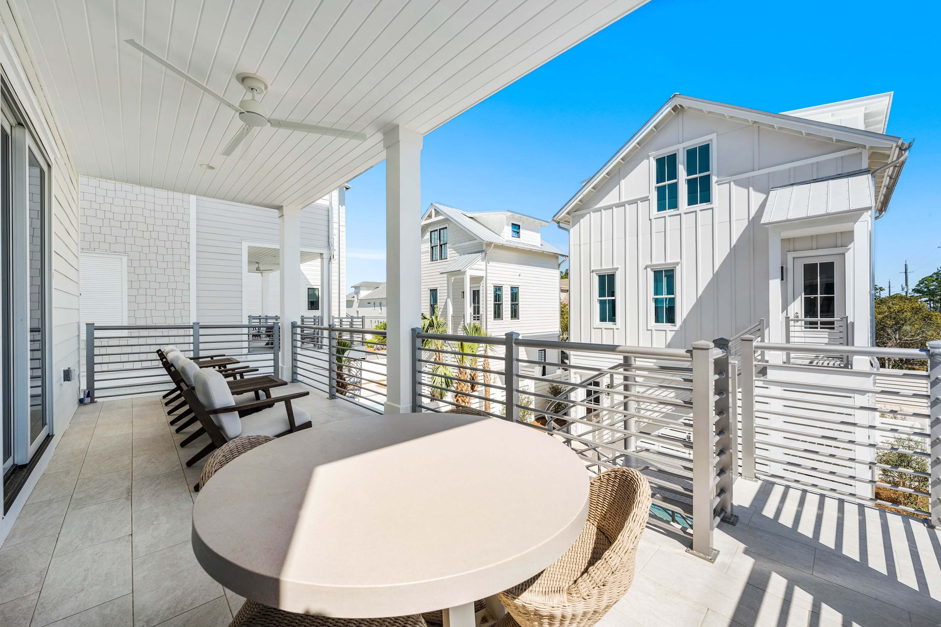 2nd Floor Covered balcony overlooking pool