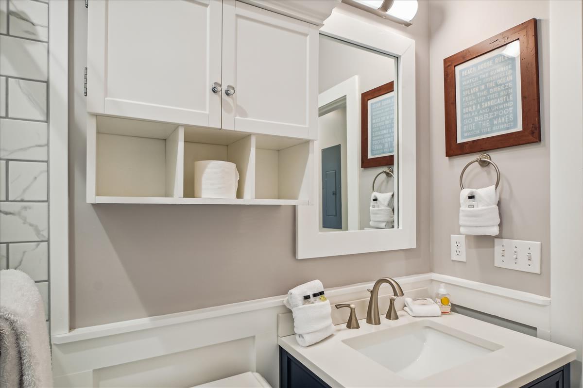 1st Floor Guest Bathroom - Featuring a Walk-in Shower