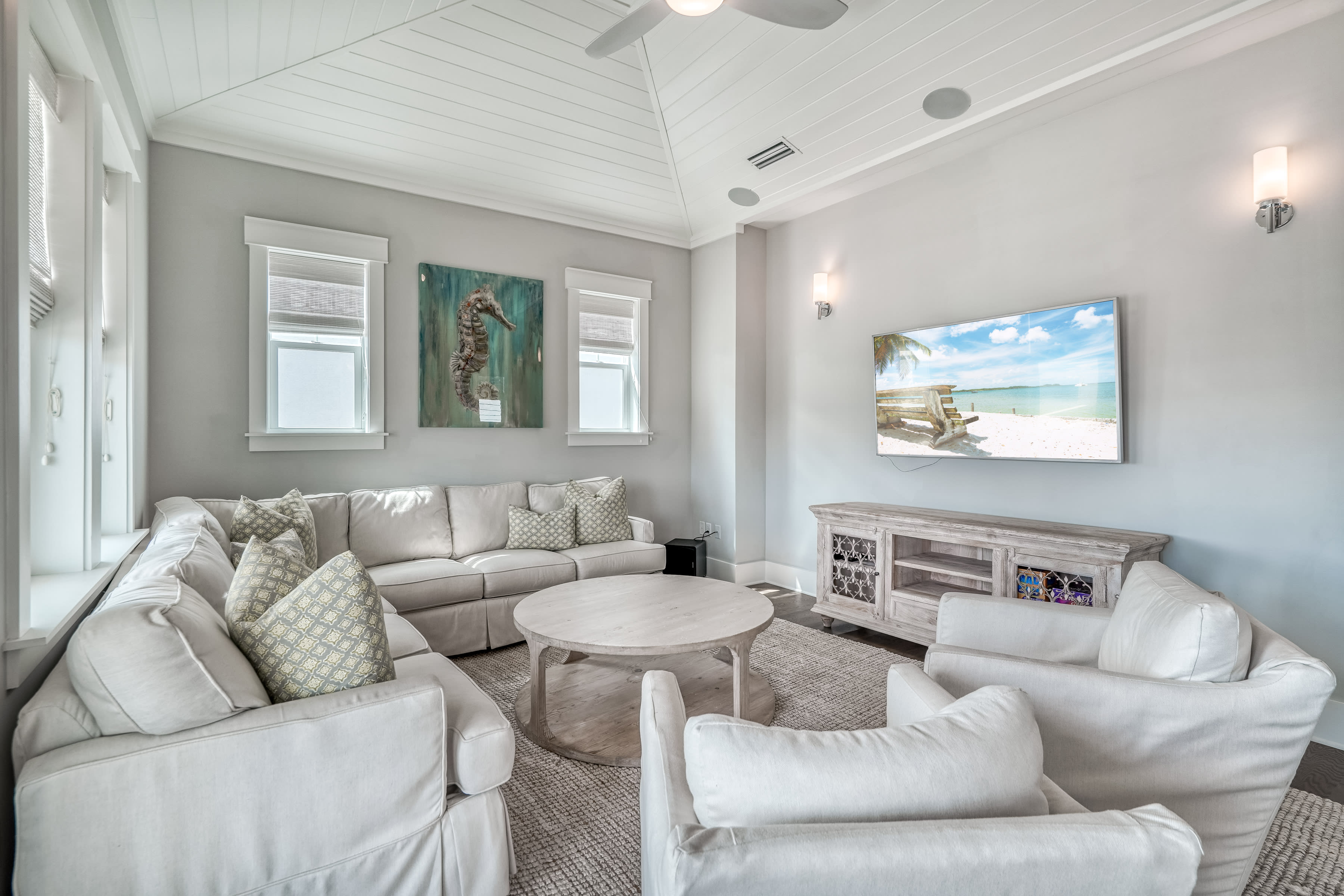 3rd Floor Living Area - Equipped with a Large Flat-Screen TV