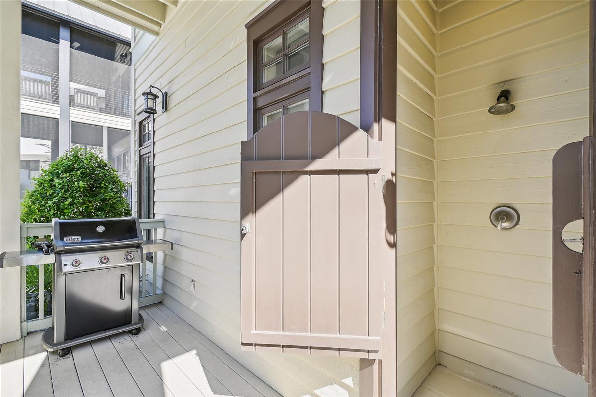 Outdoor Shower and Grill!
