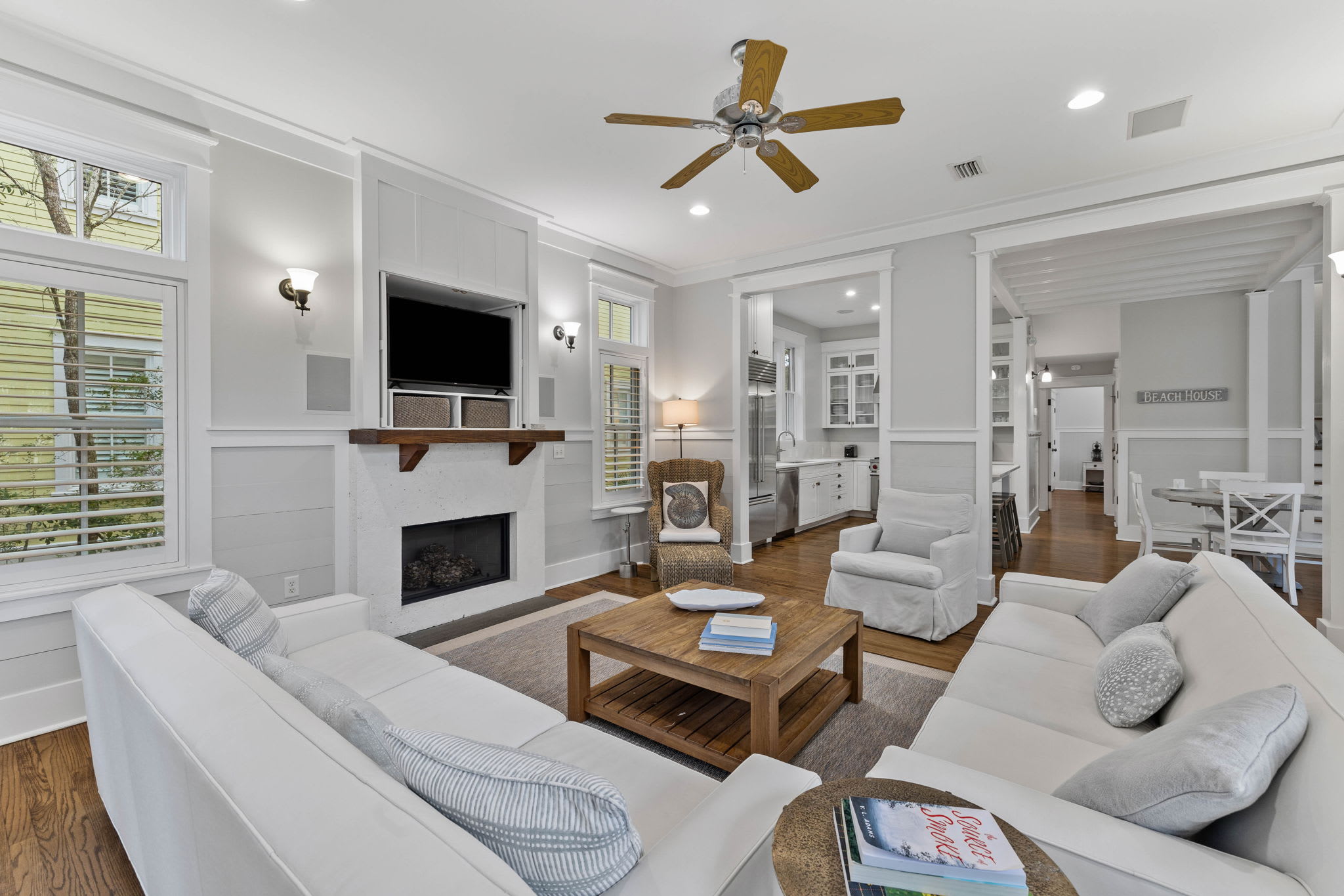 Living Area with Ample Seating & Flat-Screen TV!