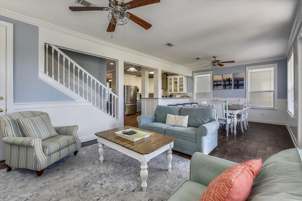 Combined Kitchen, Living and Dining Spaces