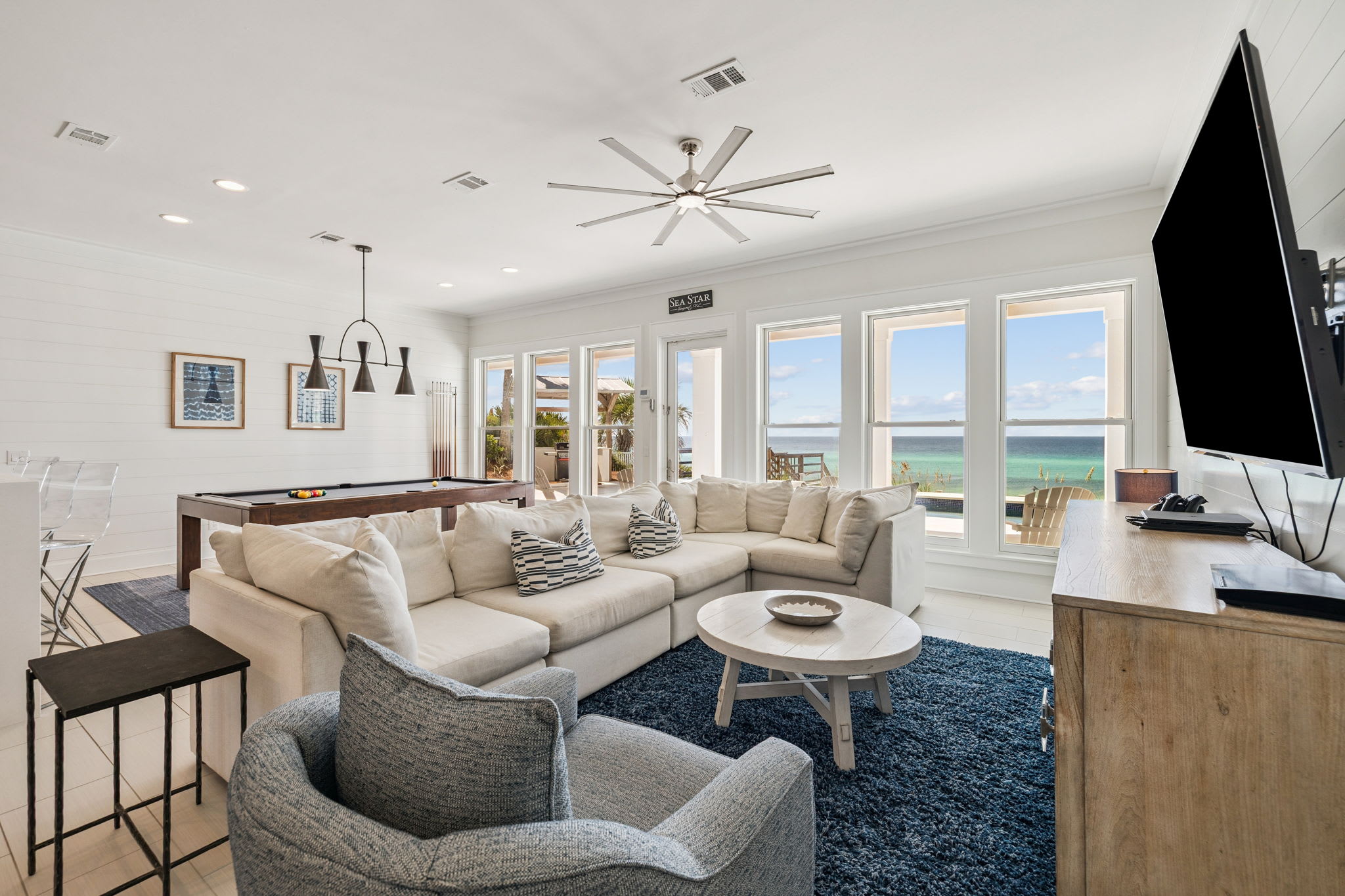 1st Floor Living Area - Offering Direct Access to the Pool Deck