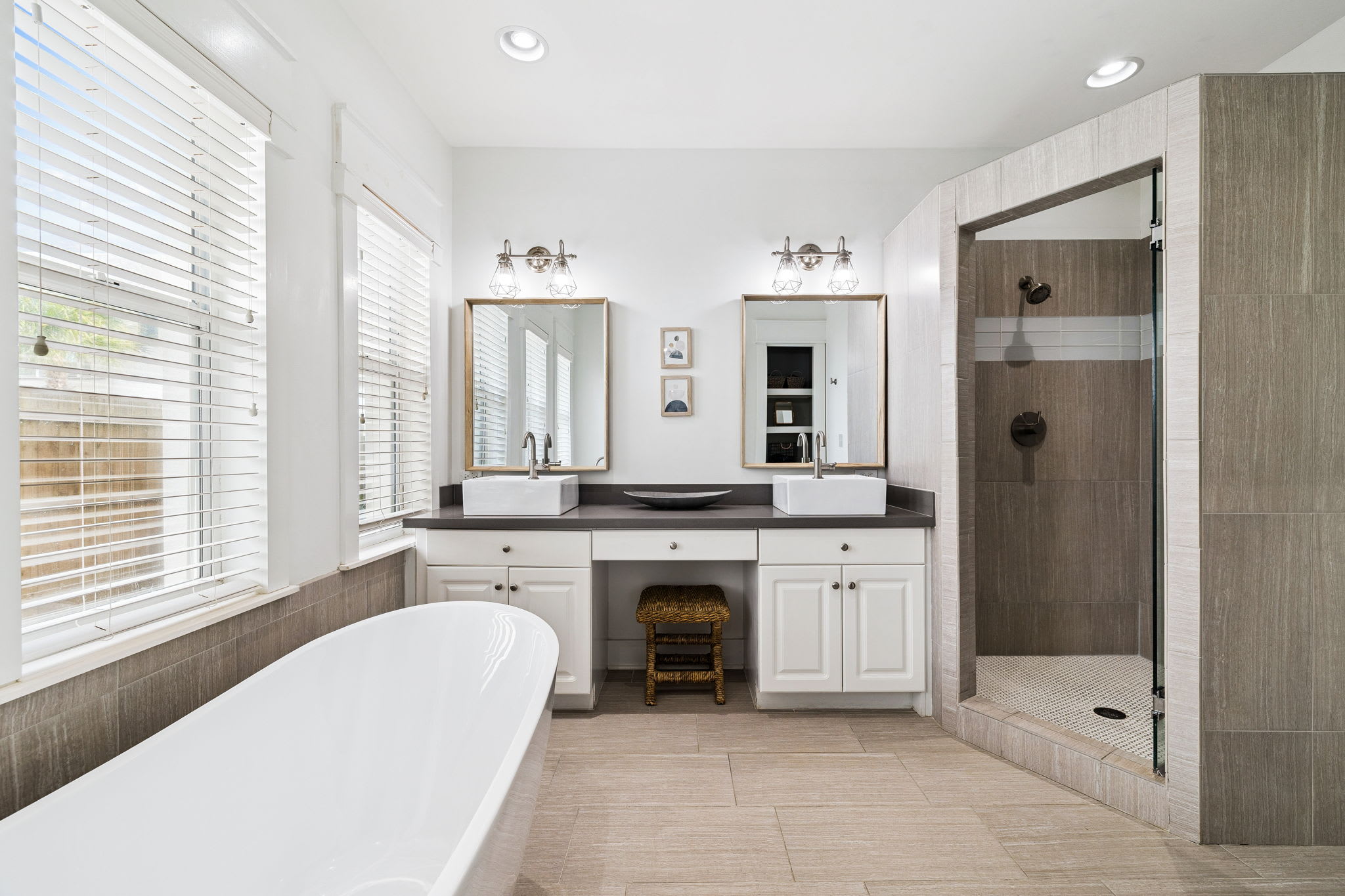 Relax in the Soaking Tub or Wash Off in the Walk-In Shower
