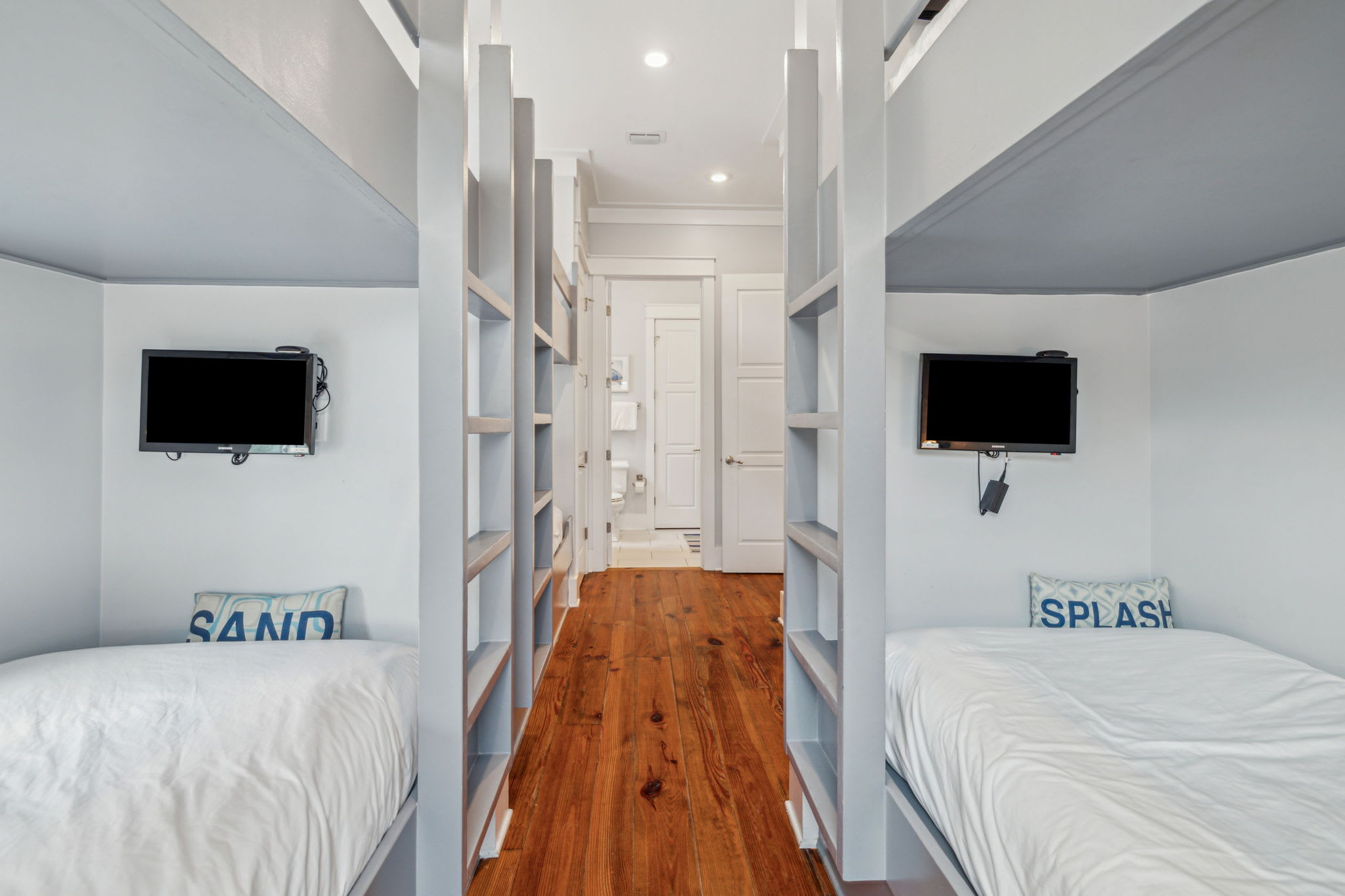 Each Bunk is Equipped with a Flat-Screen TV!