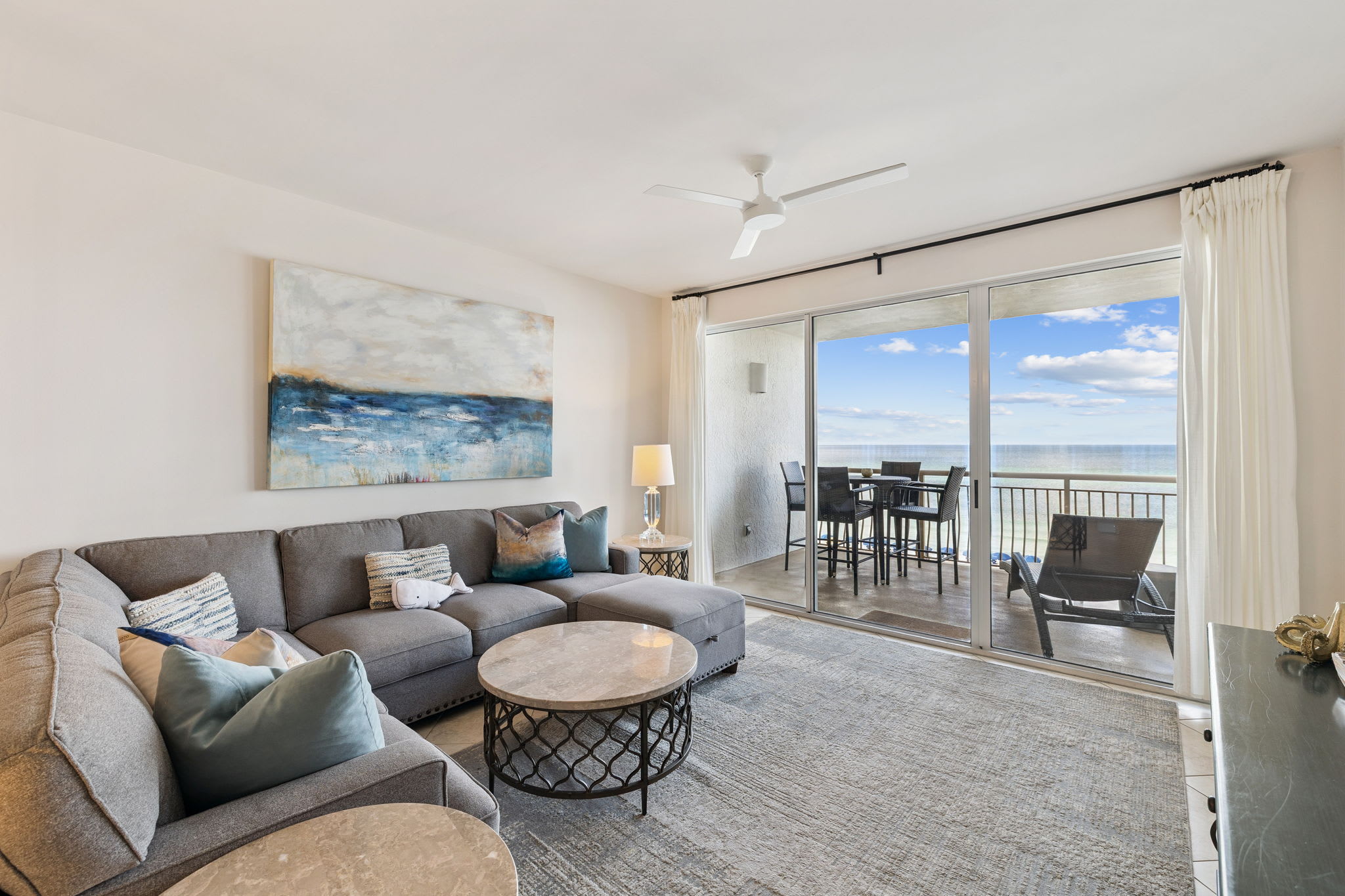Gulf-Front Living Area - Perfect for Gathering