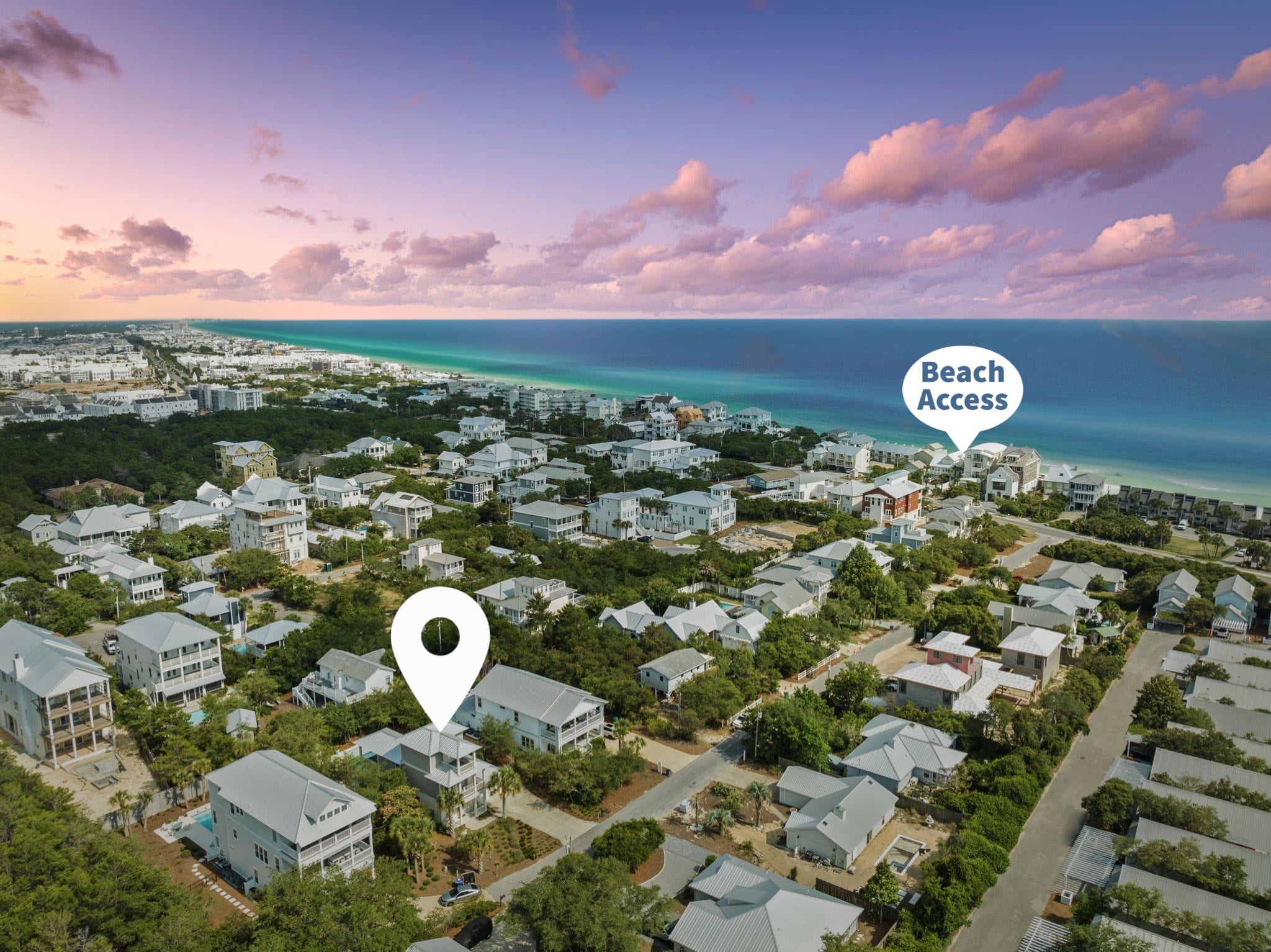 Aerial View - Offering Effortless Beach Access