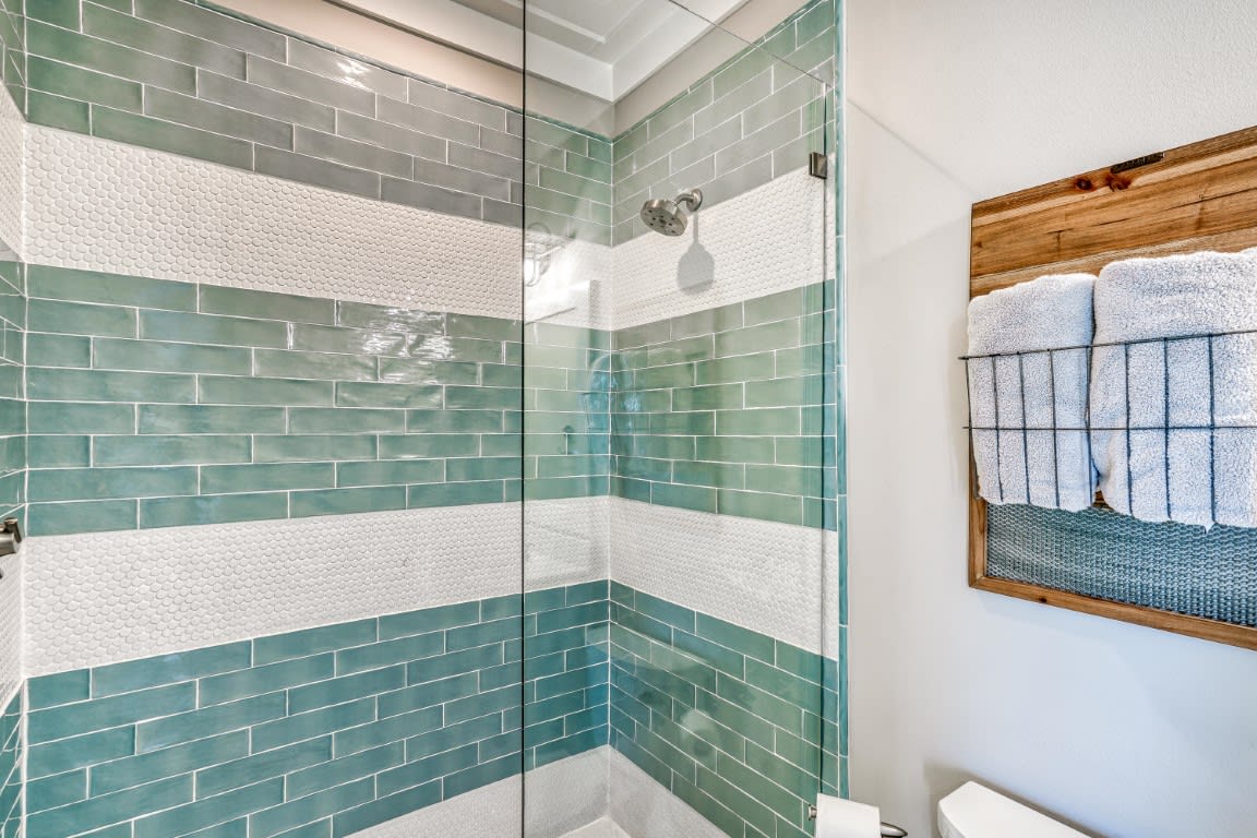 3rd Floor Bunk Room En Suite - Custom Tiling in the Walk In Shower