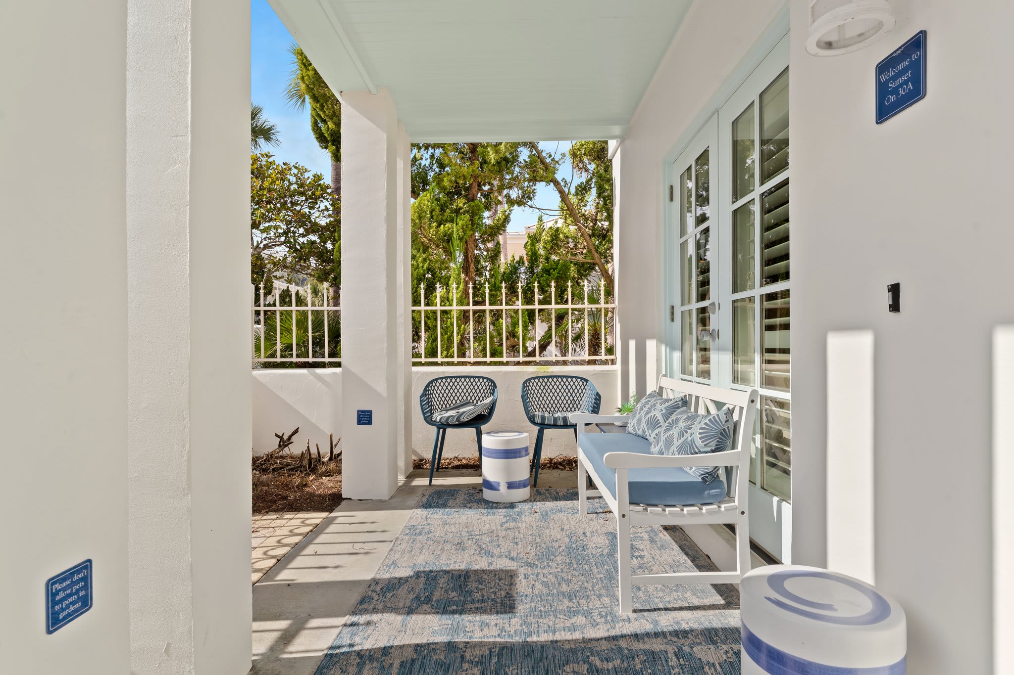 1st Floor Porch - Furnished with Seating for Four
