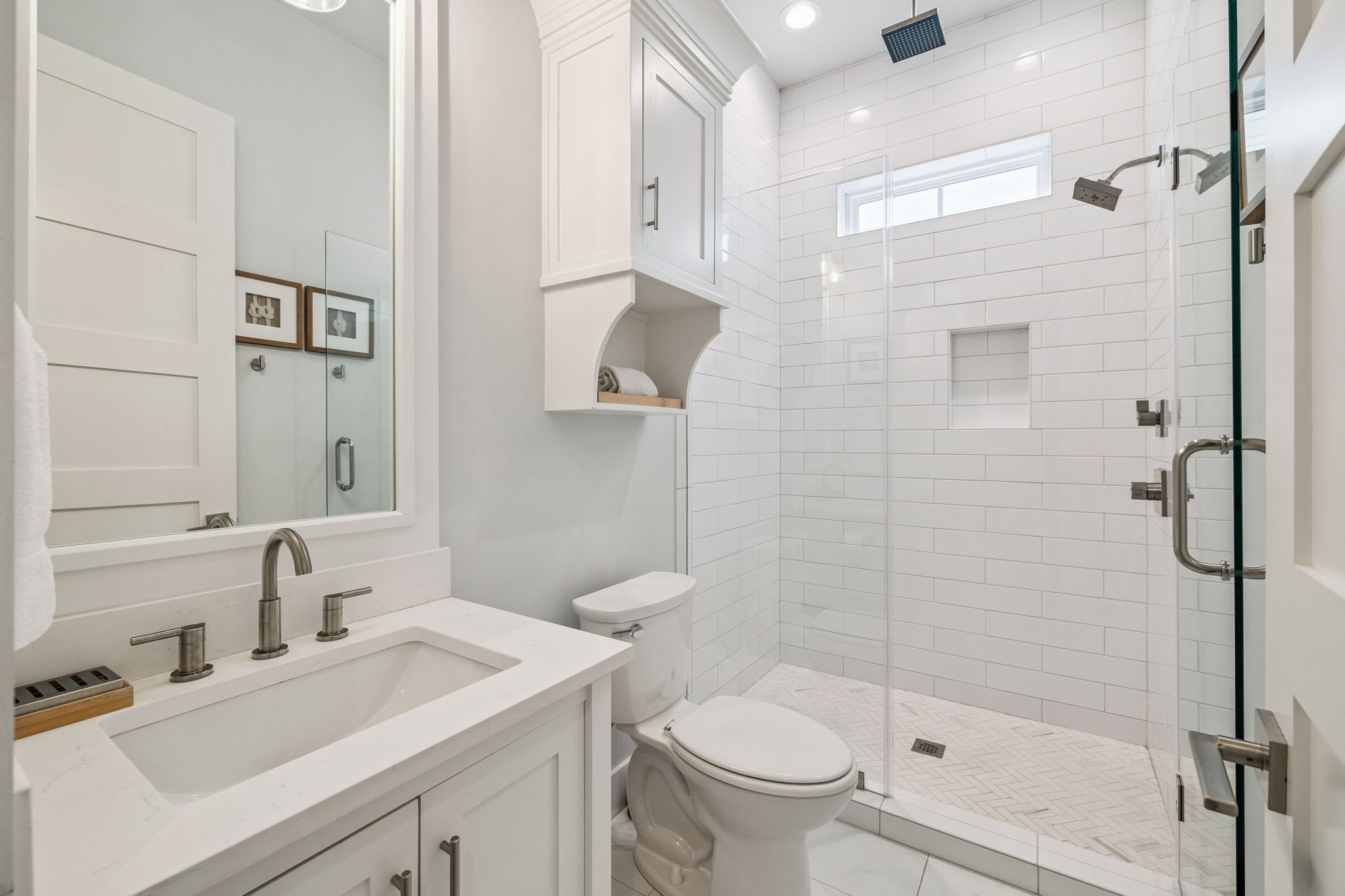 2nd Floor Guest Bathroom - Single Vanity + Walk-In Shower