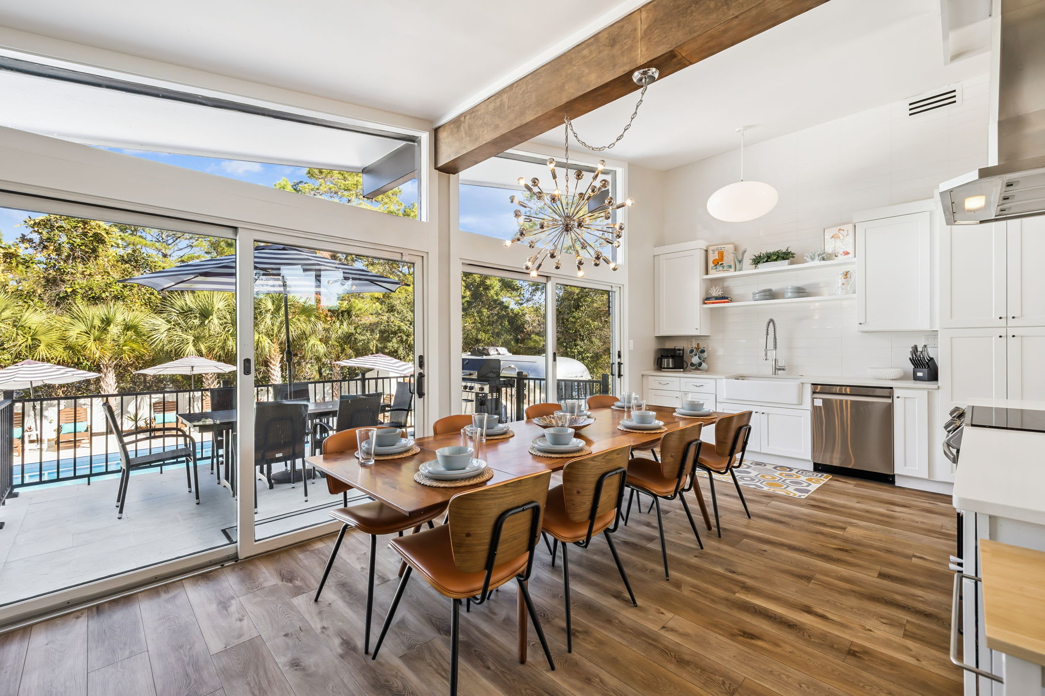 Ample Counter Space & Dining Area with Seating for 8