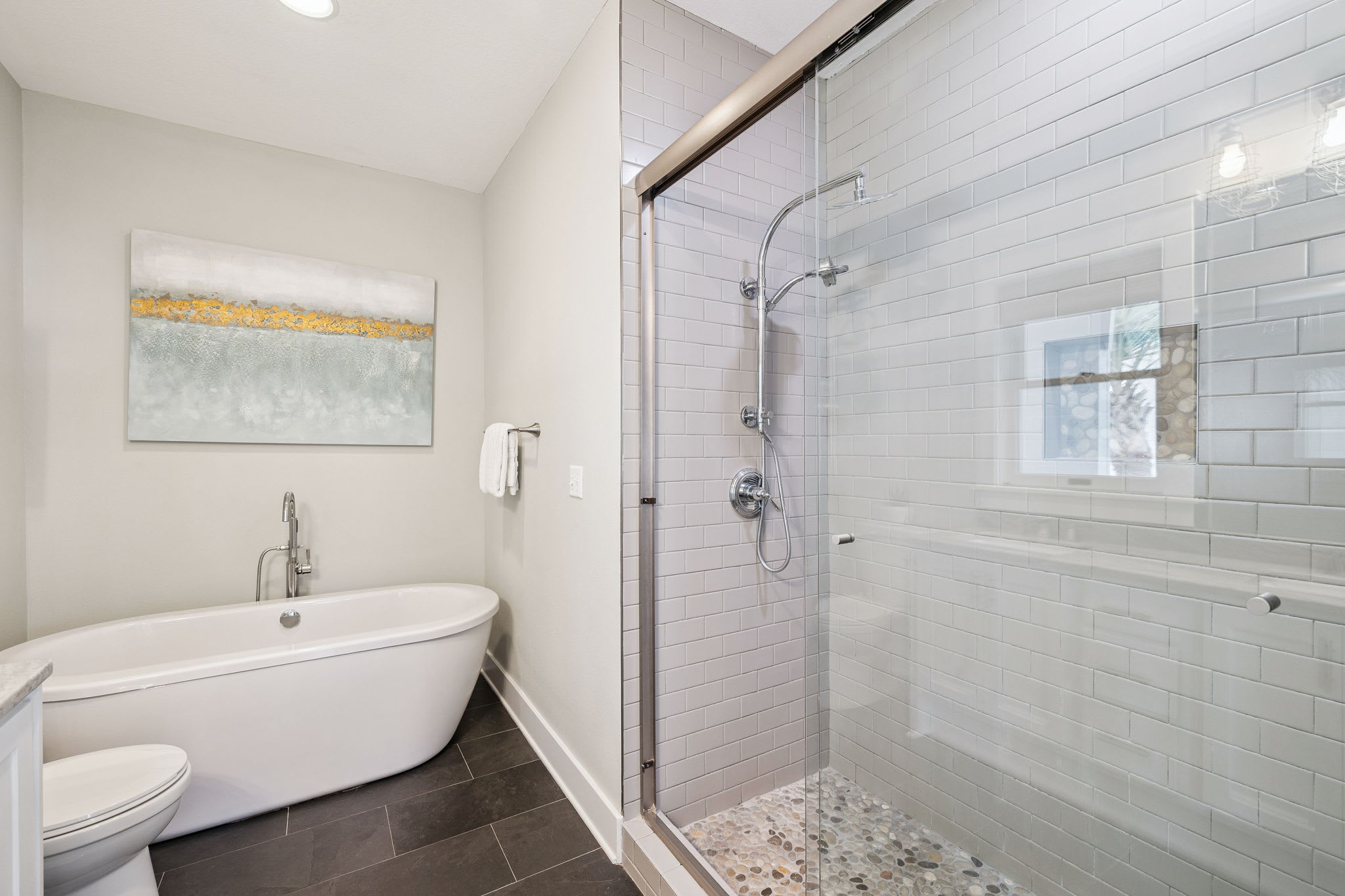 Primary King En-Suite - Spacious Walk-In Shower