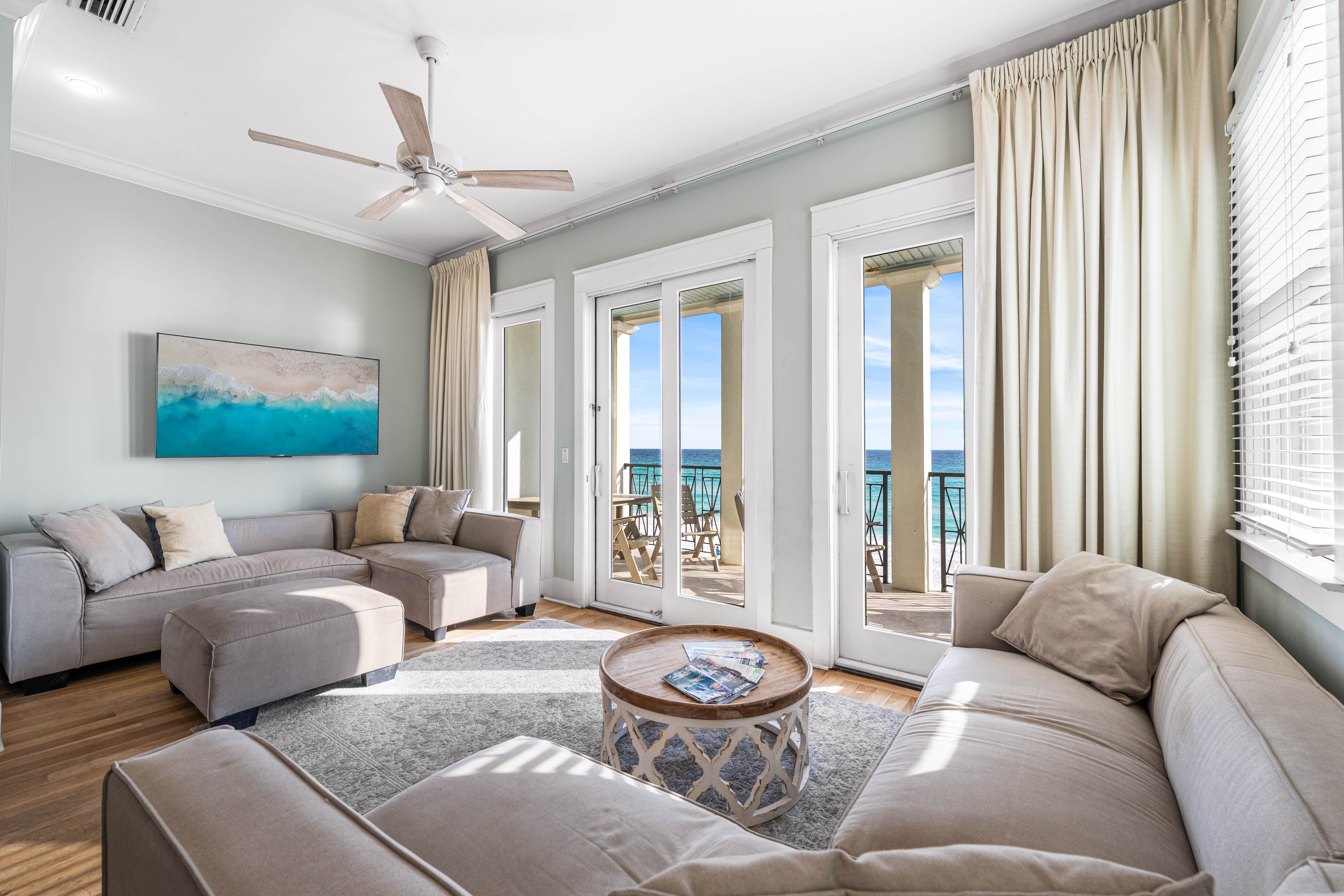 Second Floor Living area with Two Sectional Sofa's Offering a Better Seating Space.