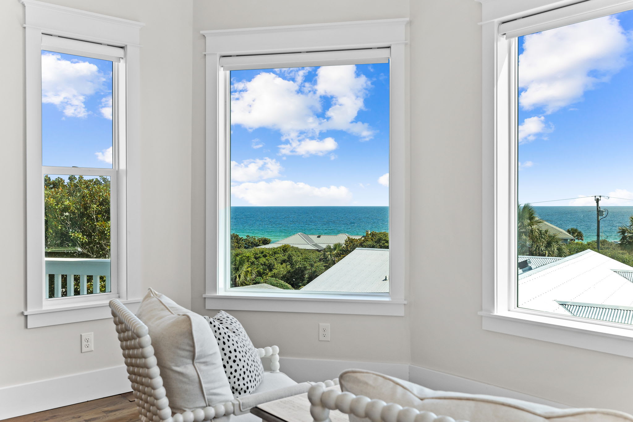 Spacious 3rd-floor primary suite with Gulf view sitting area