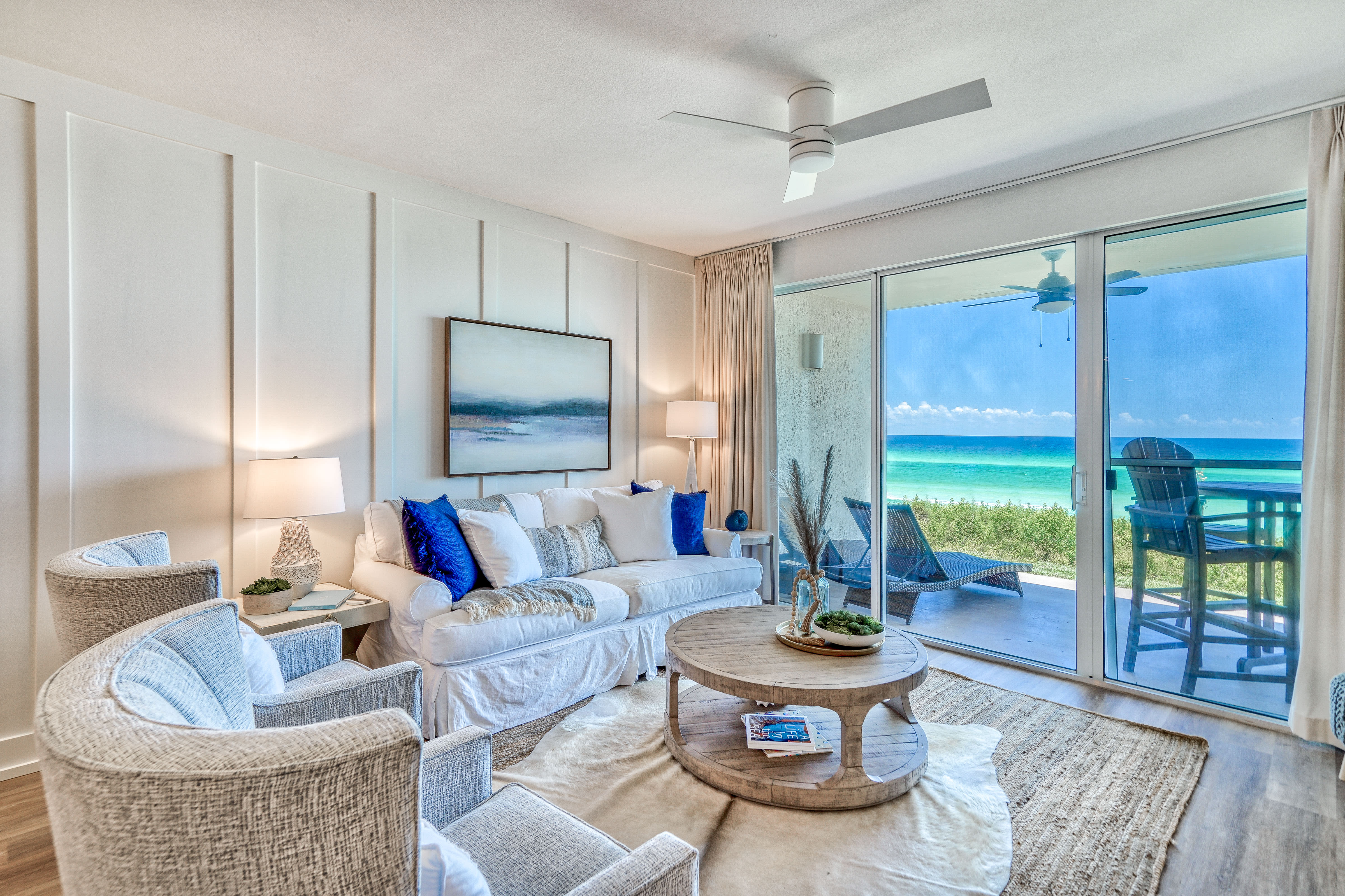 Cozy Living Room with Gulf Views