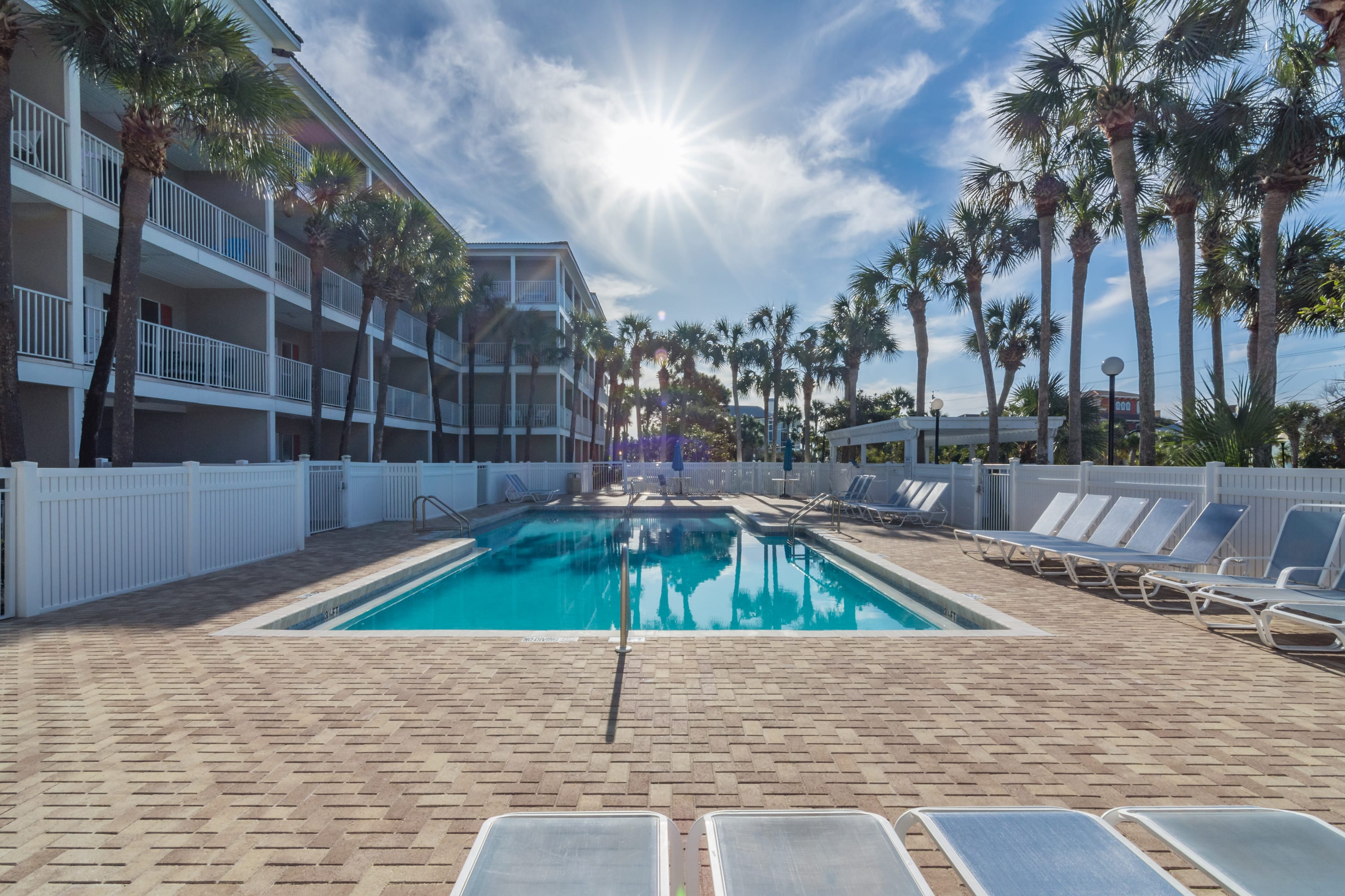 The community pool area.