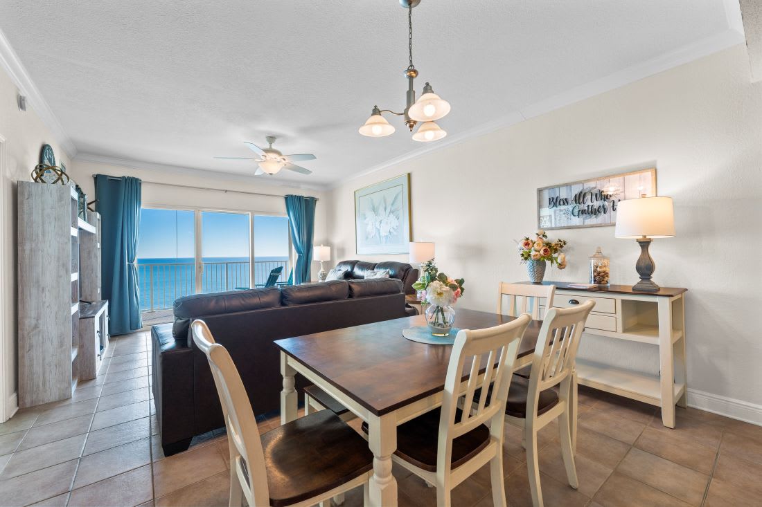Relax in your bright, airy living space with stunning ocean views and comfortable seating for memorable beachfront dining.