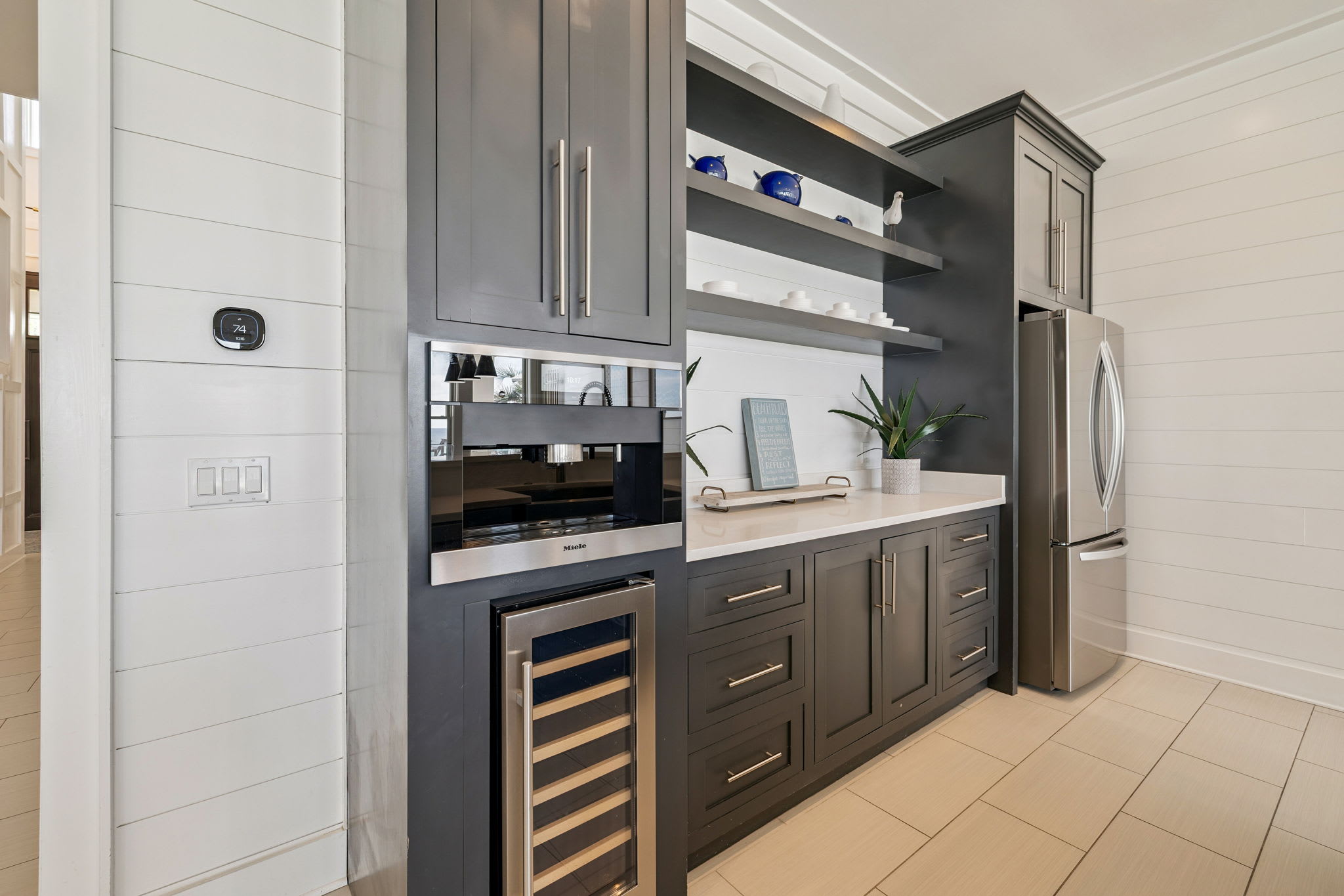 Featuring a Built in Coffee Maker & Wine Cooler