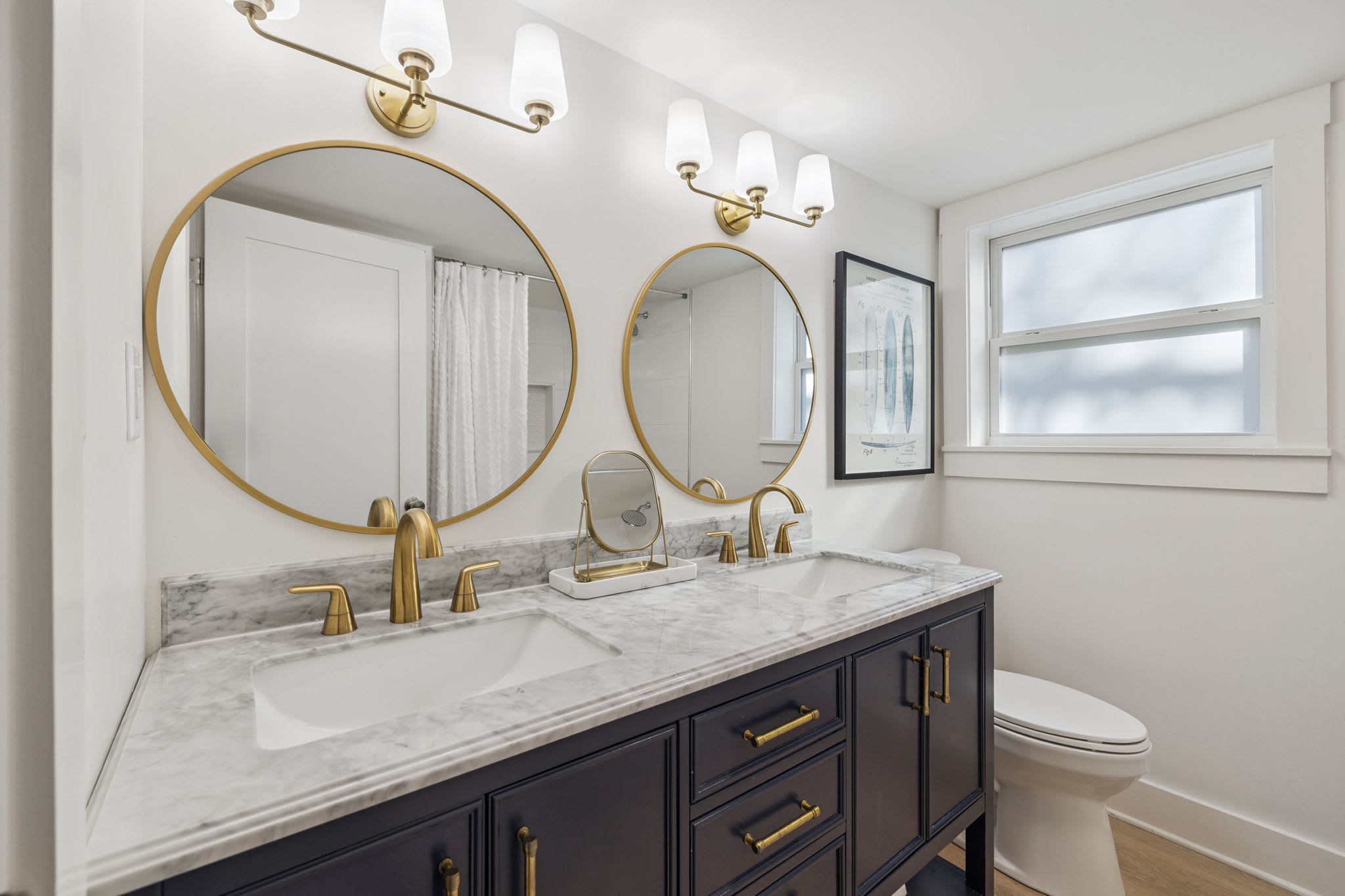 1st Floor Guest Bathroom - Dual Vanities