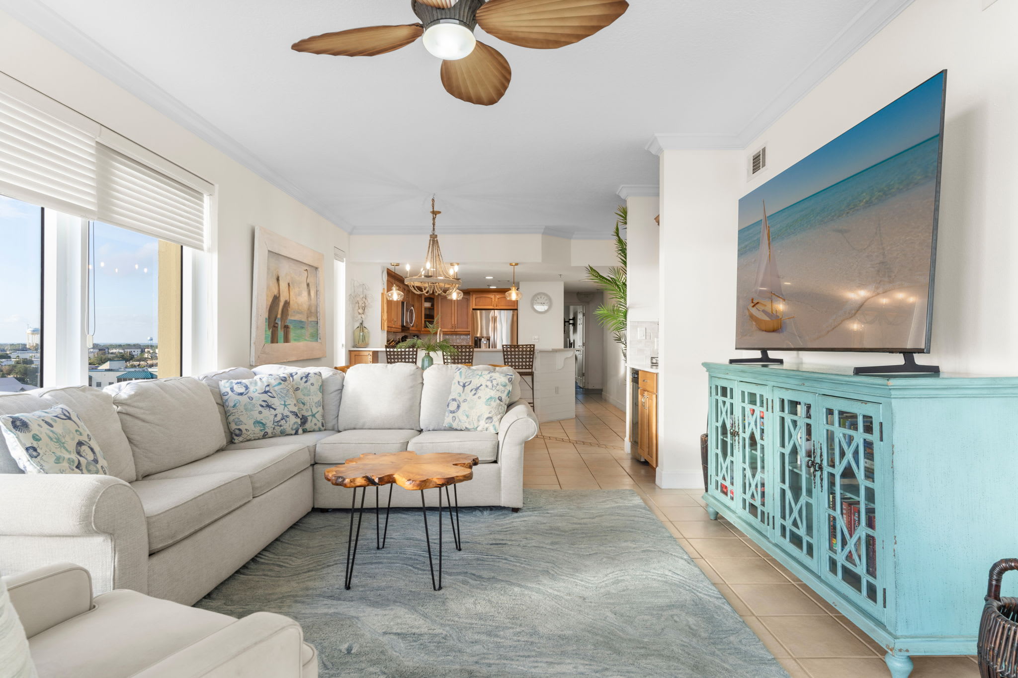 Living Room into Kitchen