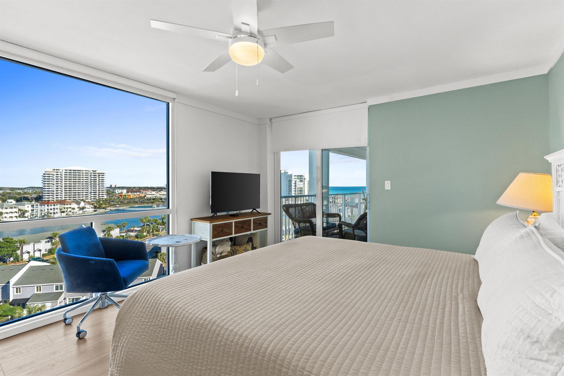 Wake up to stunning water views from your comfortable bed, with a private balcony where you can sip morning coffee while watching the world come alive.