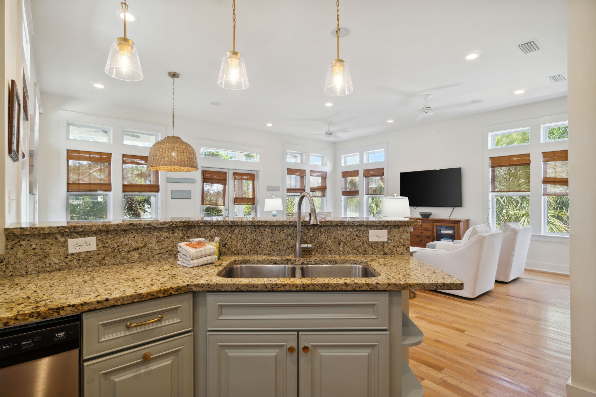 Kitchen is Open to Living Space